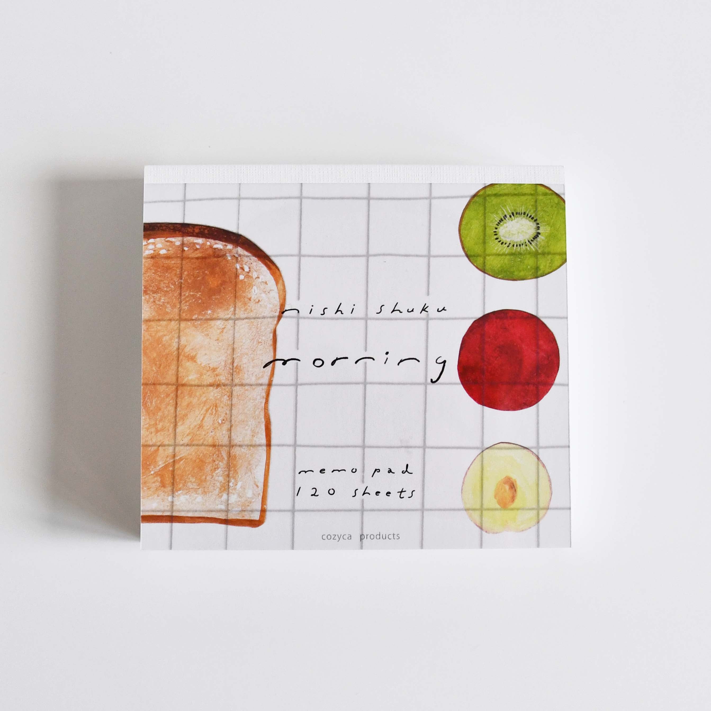 Nishi Shuku Illustration Memo Pad, morning, Japanese illustrator