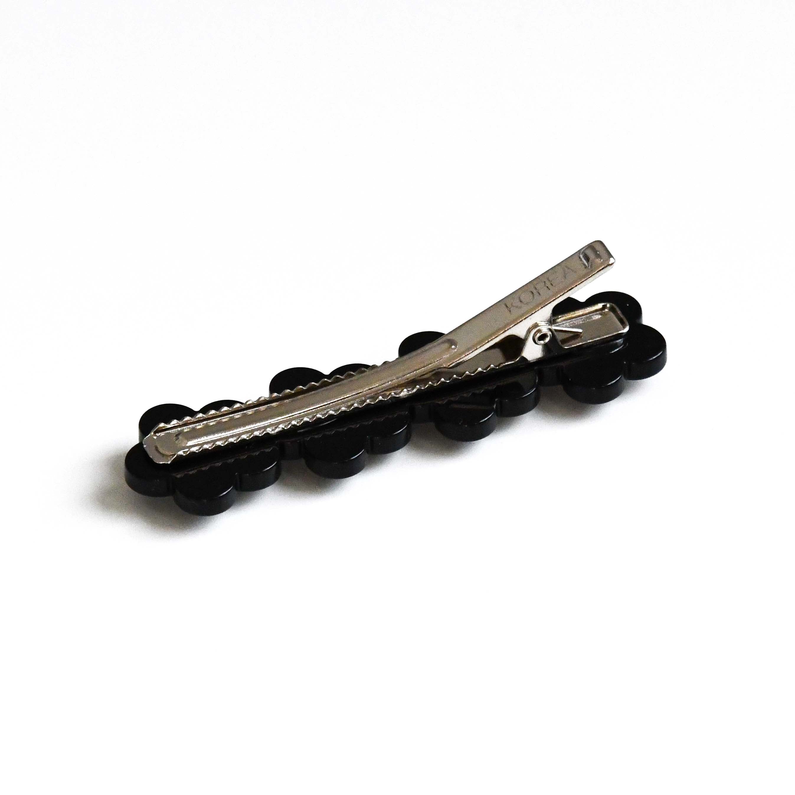 Bibmilk flower Hair clip Black, Korean fashion