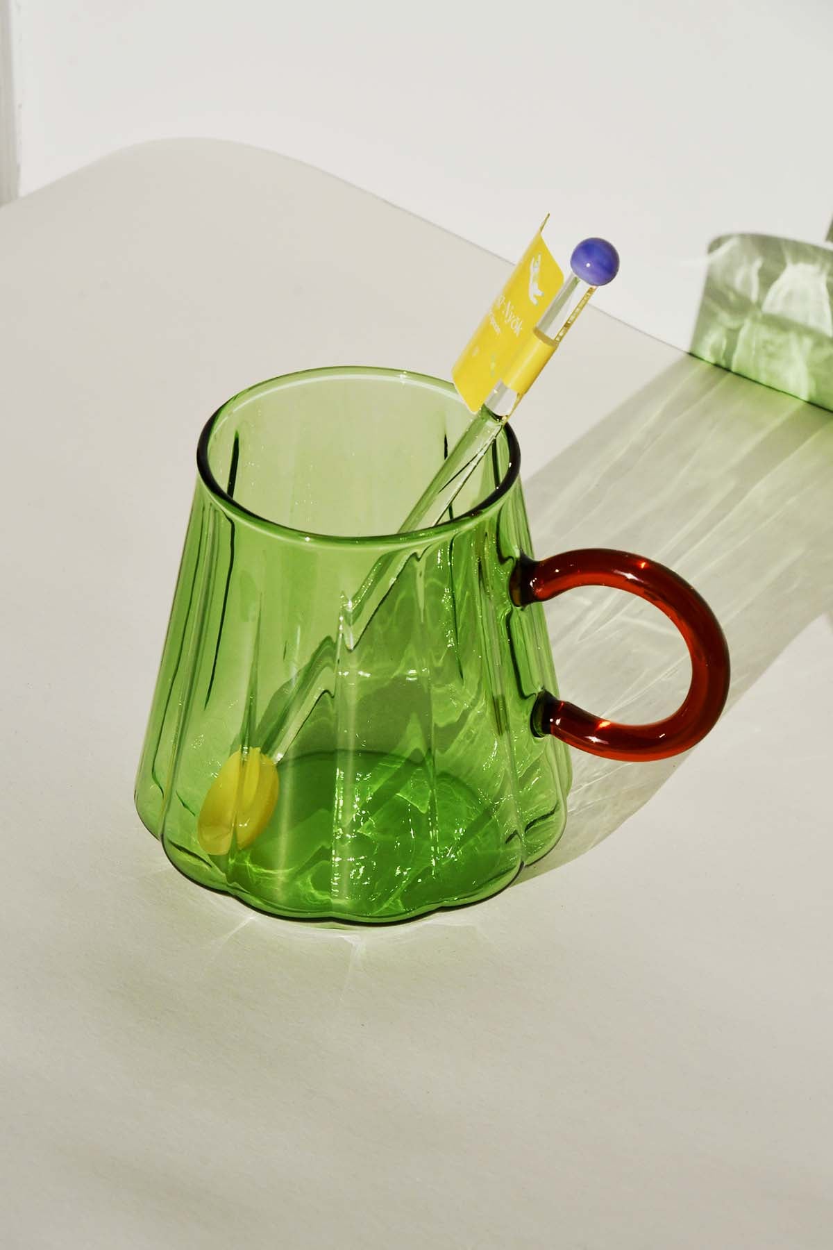 BISQUE LA MUSETTE Heat Resistant Glass Mug Light Green