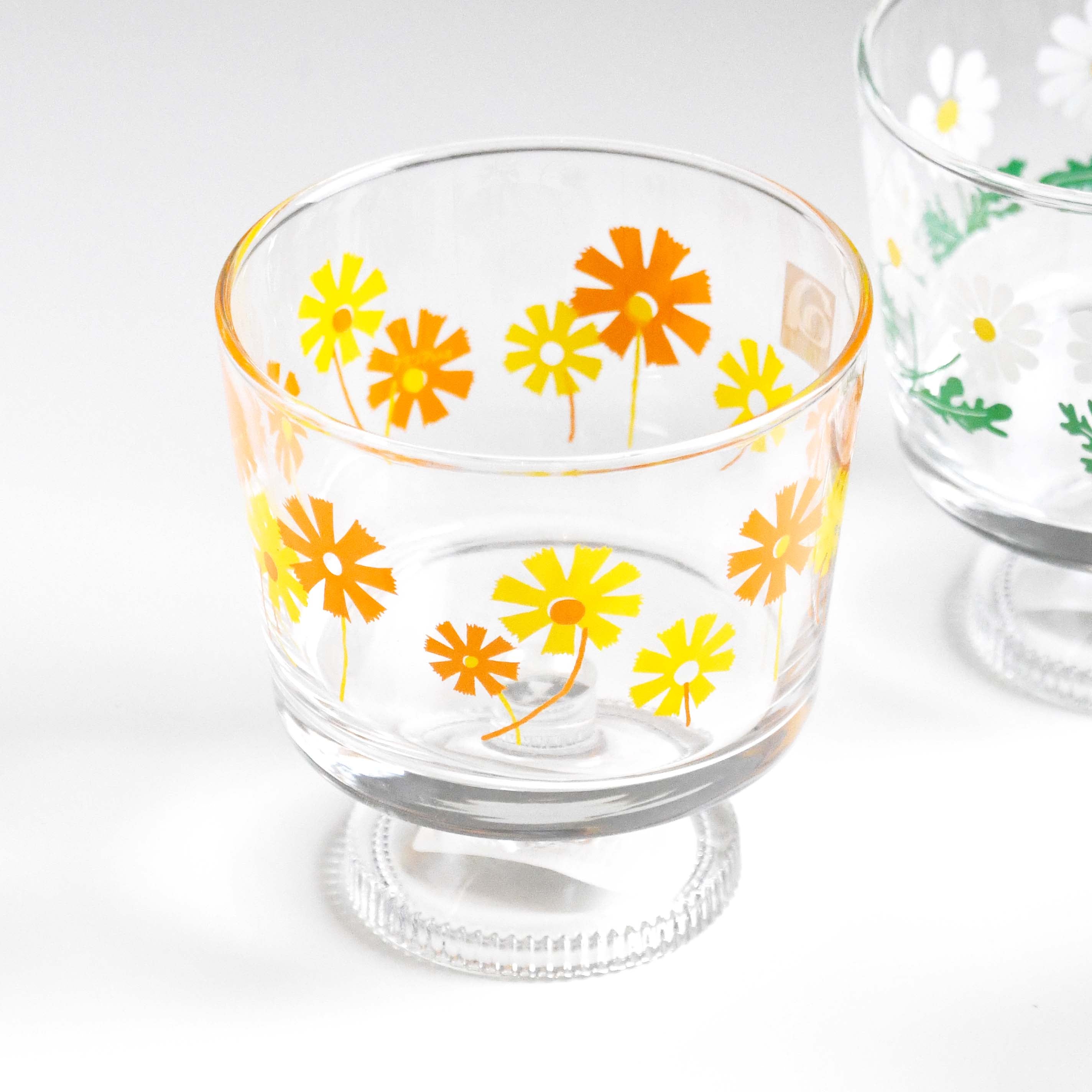 Aderia Retro Deep dessert cup glassware, Japanese retro illustration and high-quality design