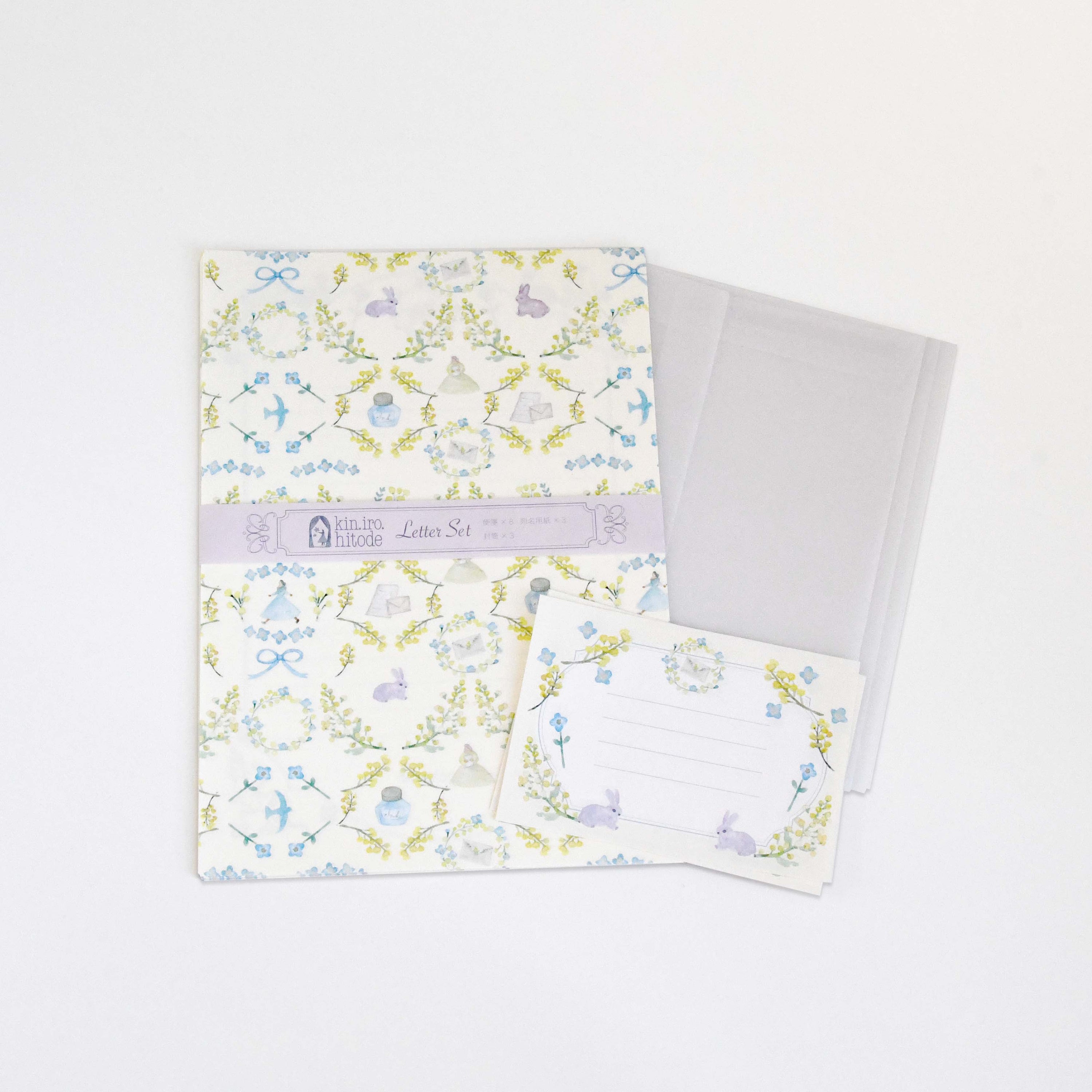 kin.iro.hitode Mimoza & Letter Illustration Letter Set