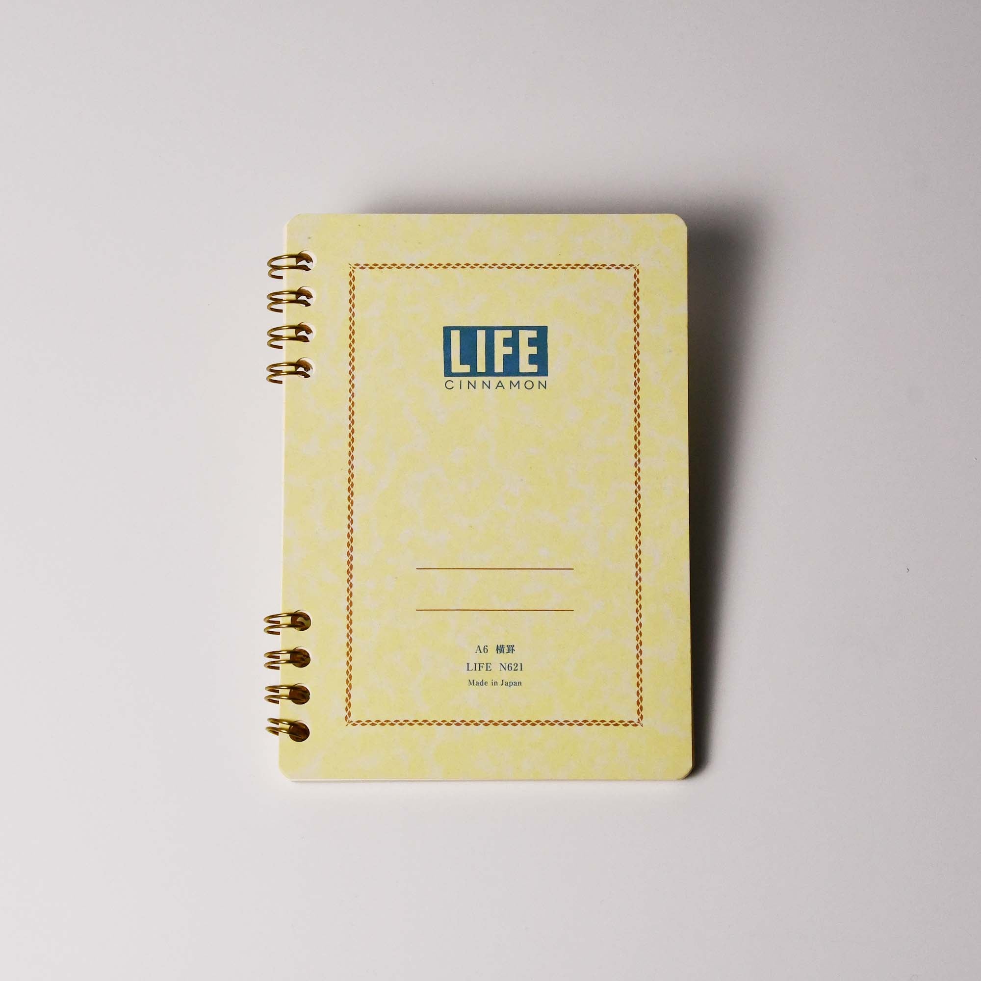 LIFE Ring Notebook A6 CINNAMON Lined N621 Stationery Made in Japan