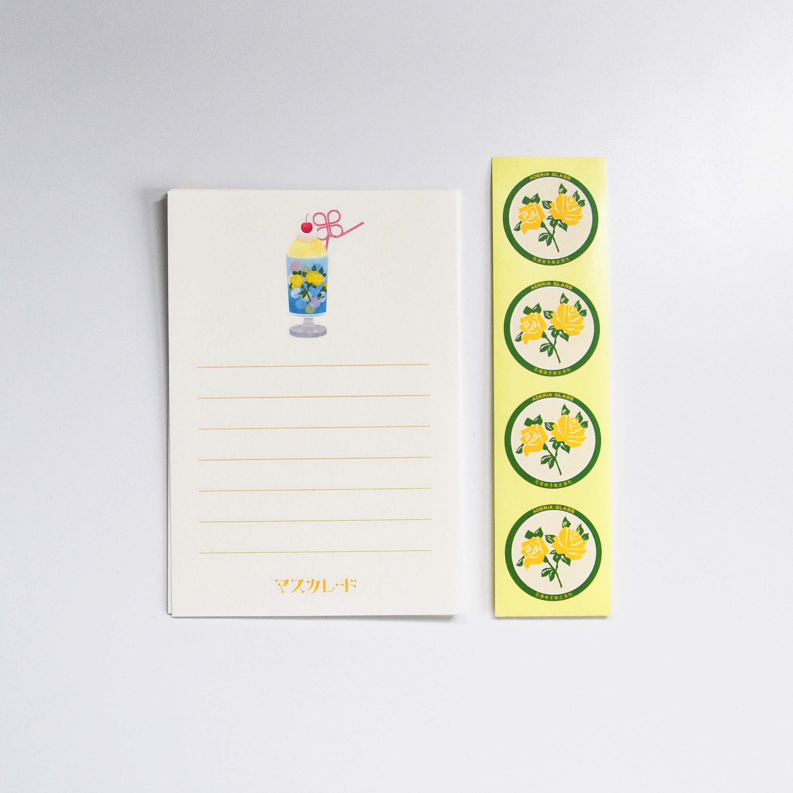 Aderia Retro Mini letter set, Japanese retro illustration and high-quality design