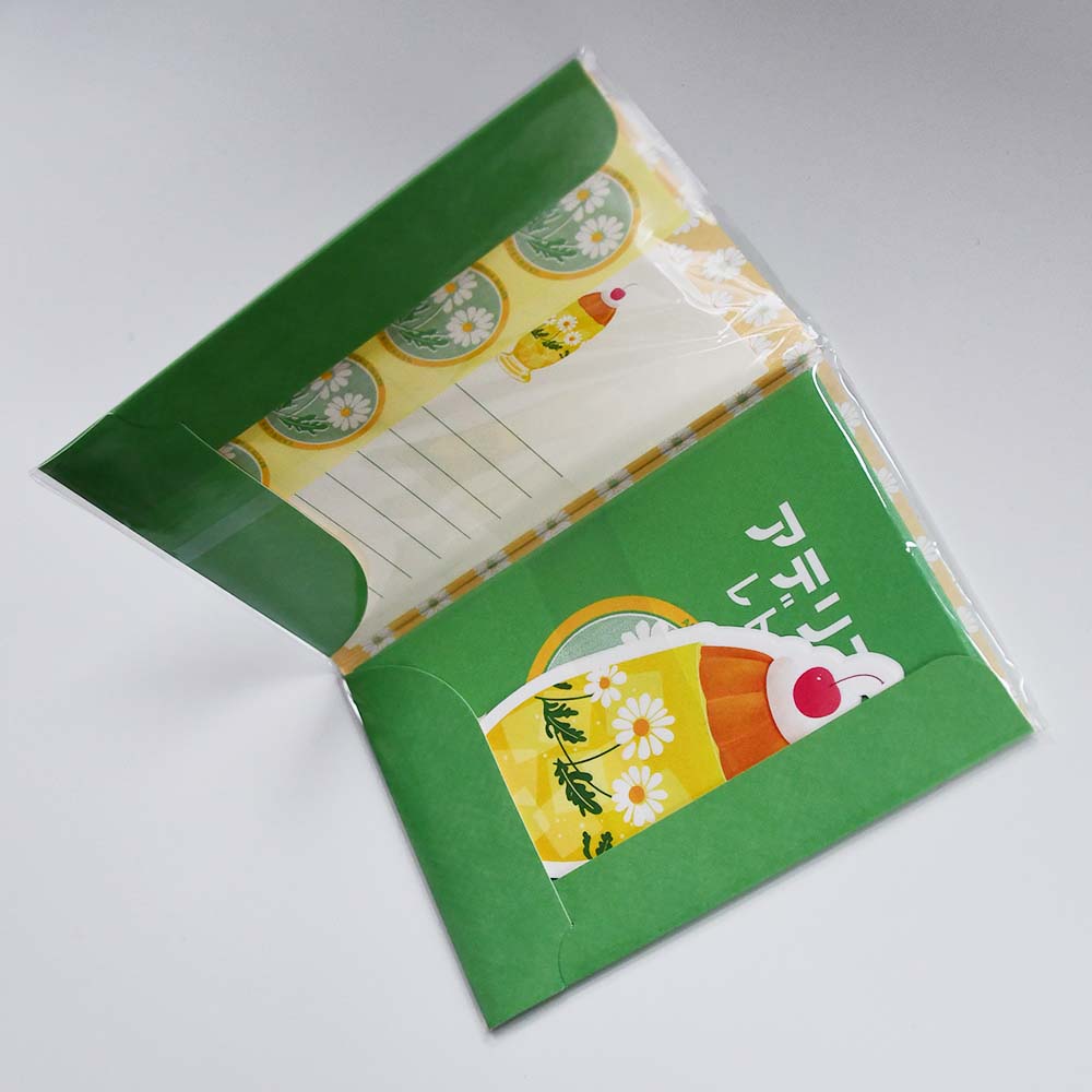 Aderia Retro Mini letter set, Japanese retro illustration and high-quality design