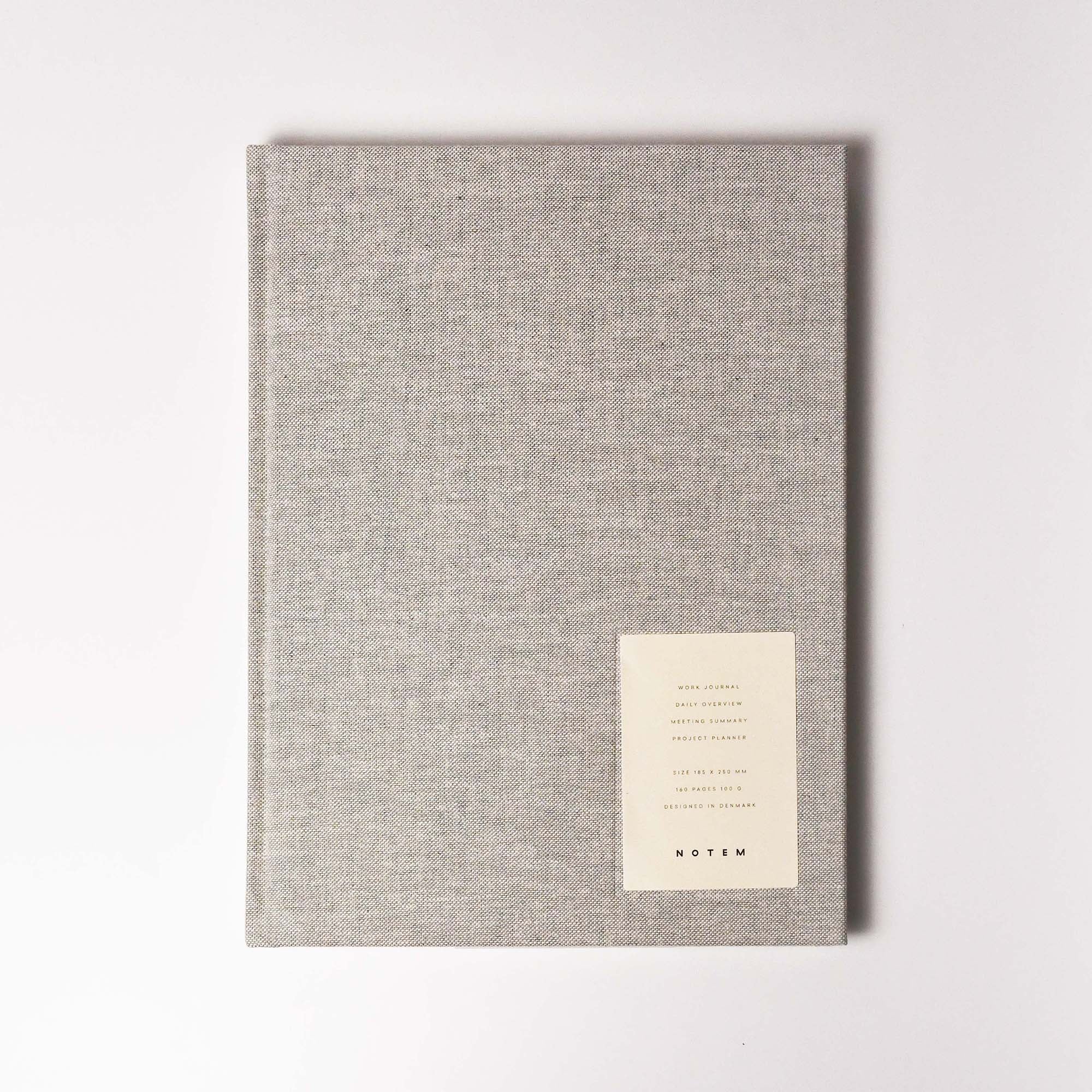 NOTEM EVEN Work Journal Notebook Light Grey Large