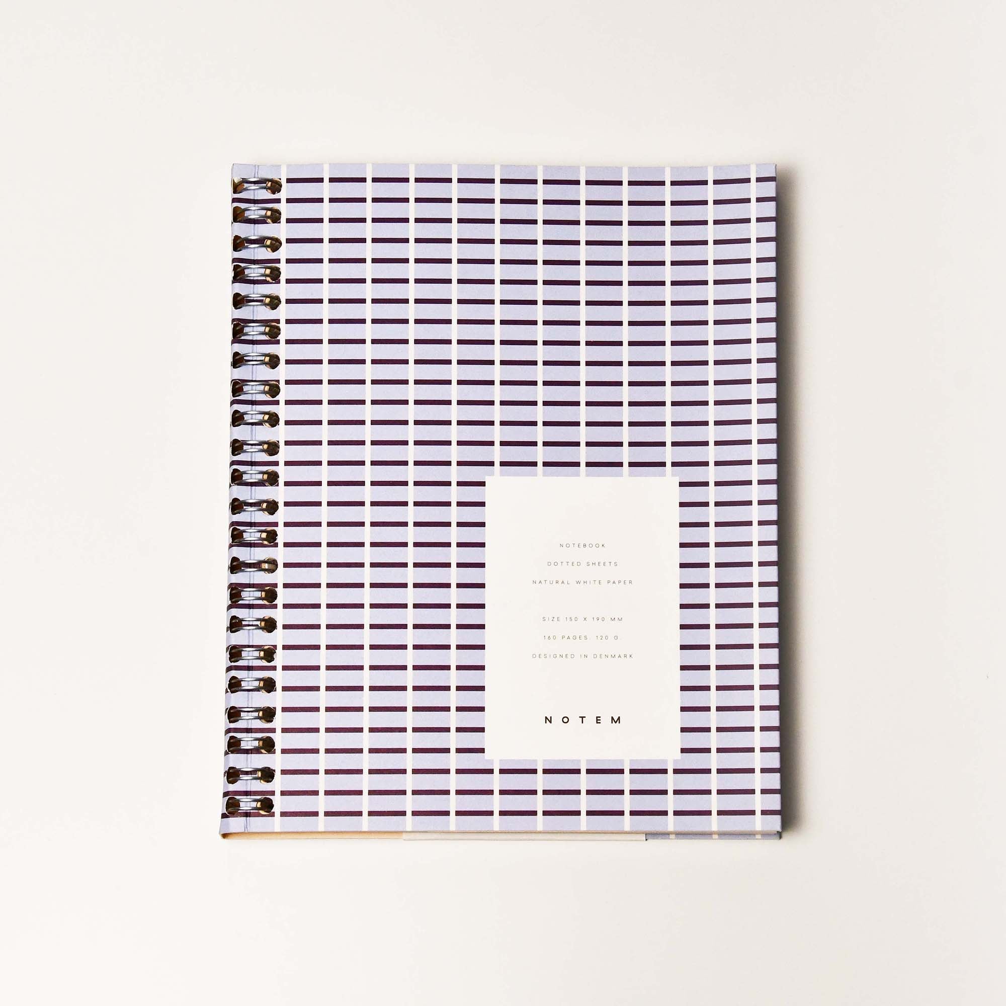 NOTEM NELA Wire Bound Spiral Notebook Medium Blue