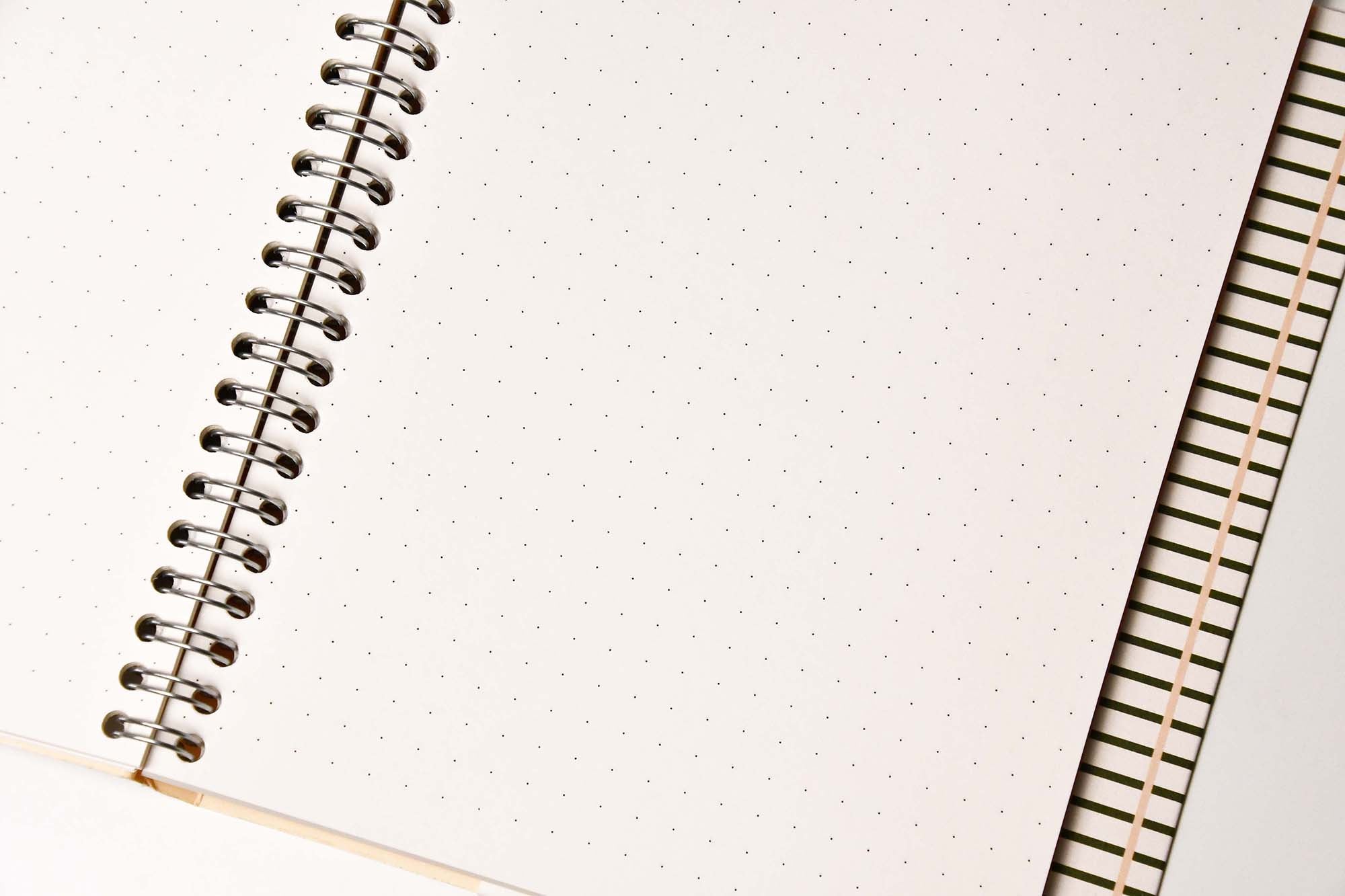 NOTEM NELA Wire Bound Spiral Notebook Medium Green