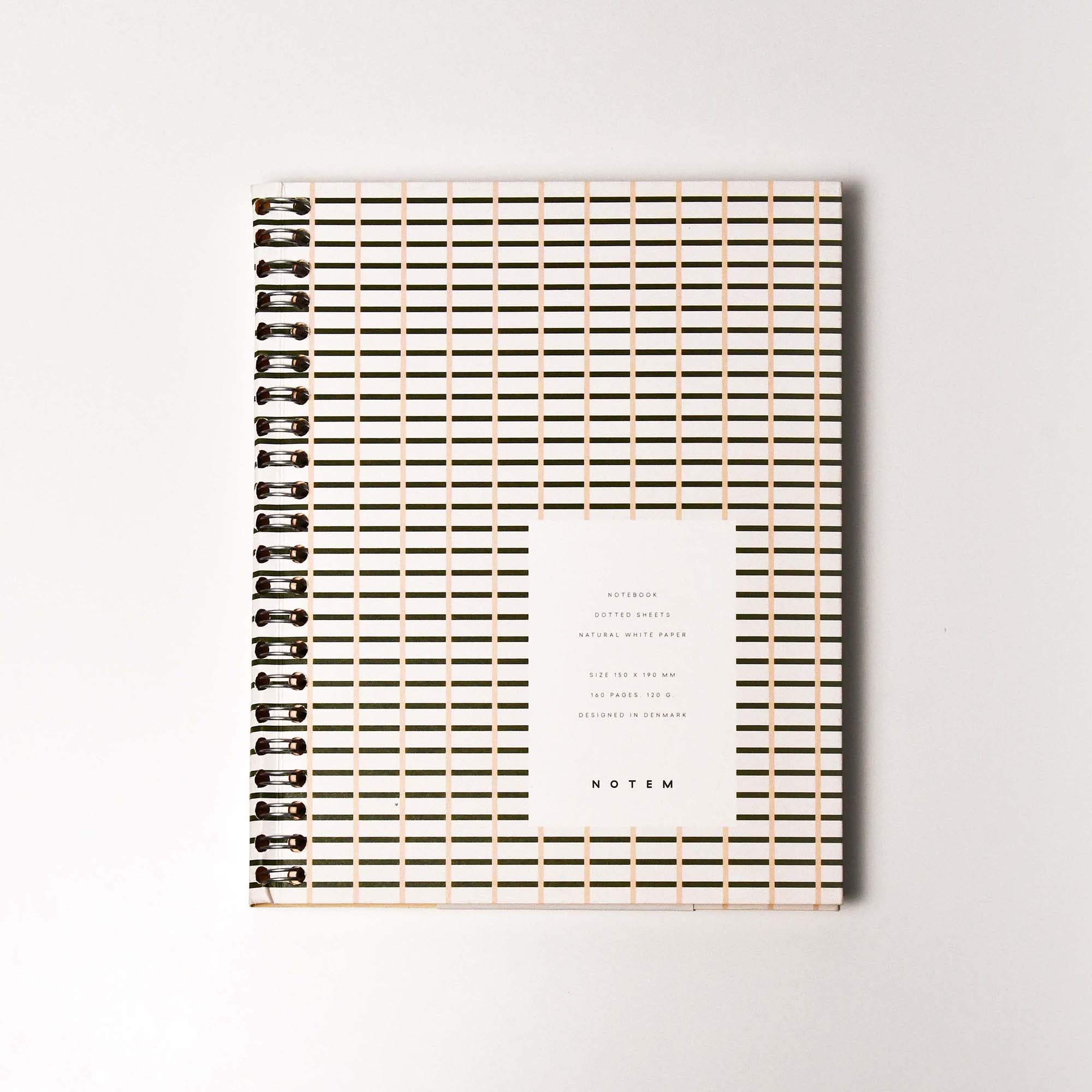 NOTEM NELA Wire Bound Spiral Notebook Medium Green