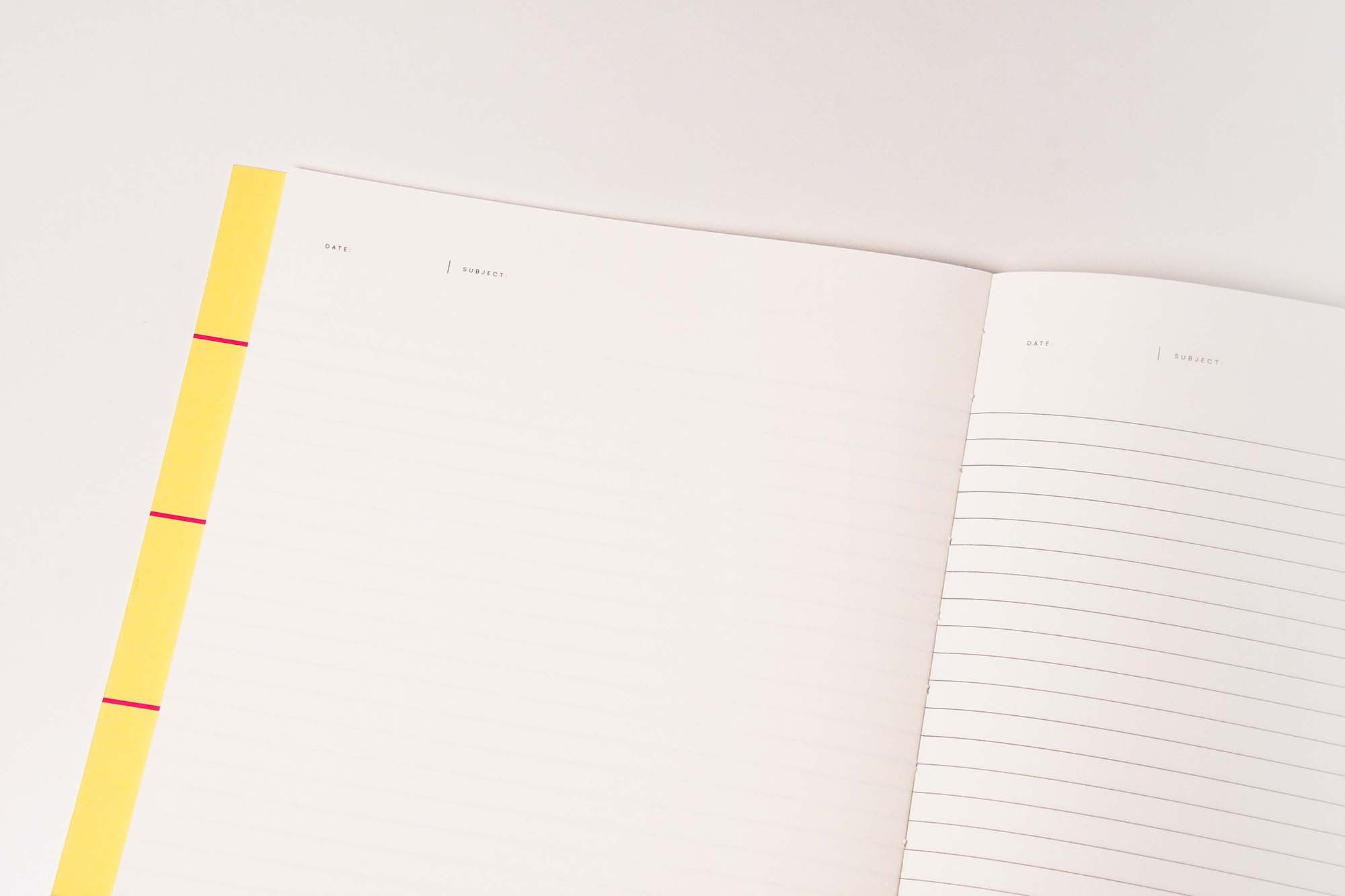 NOTEM UMA Flat Lay Notebook Large Yellow Check