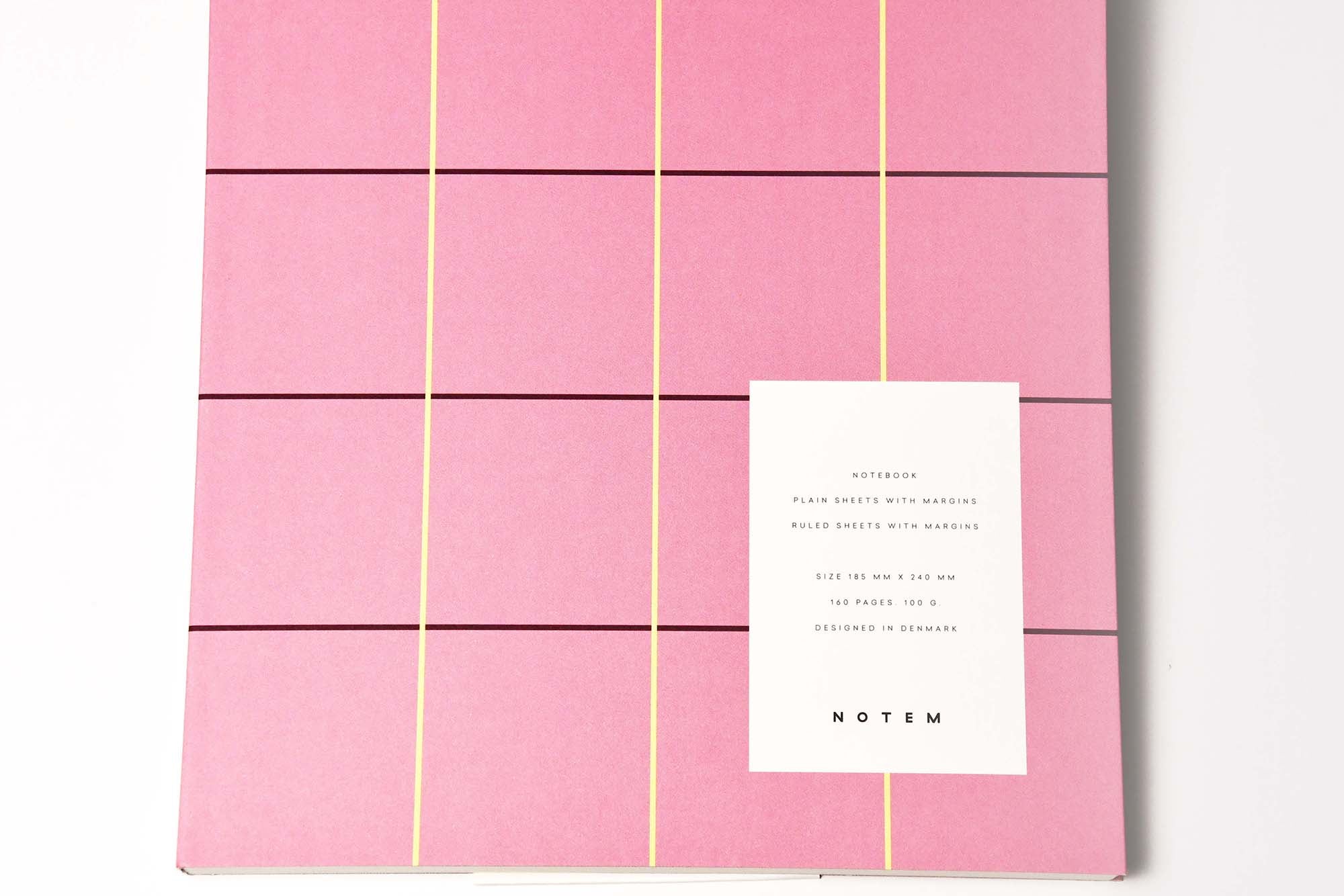 NOTEM UMA Flat Lay Notebook Large Pink Check