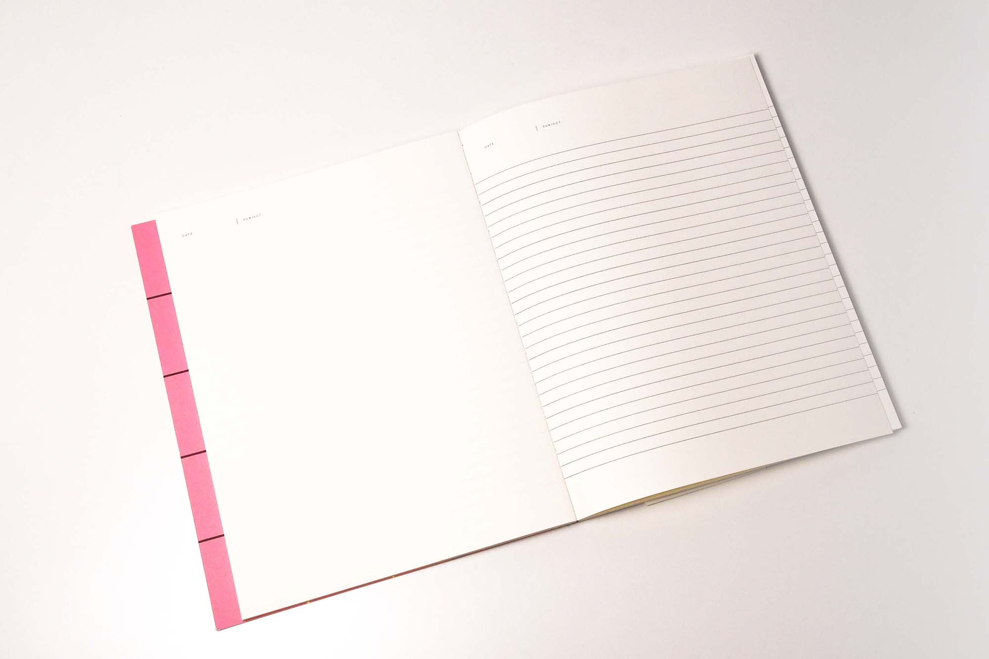 NOTEM UMA Flat Lay Notebook Large Pink Check