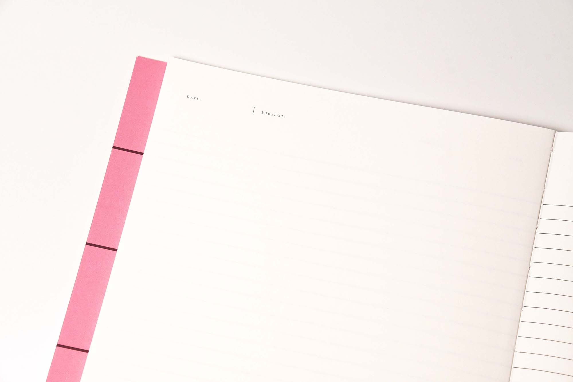 NOTEM UMA Flat Lay Notebook Large Pink Check