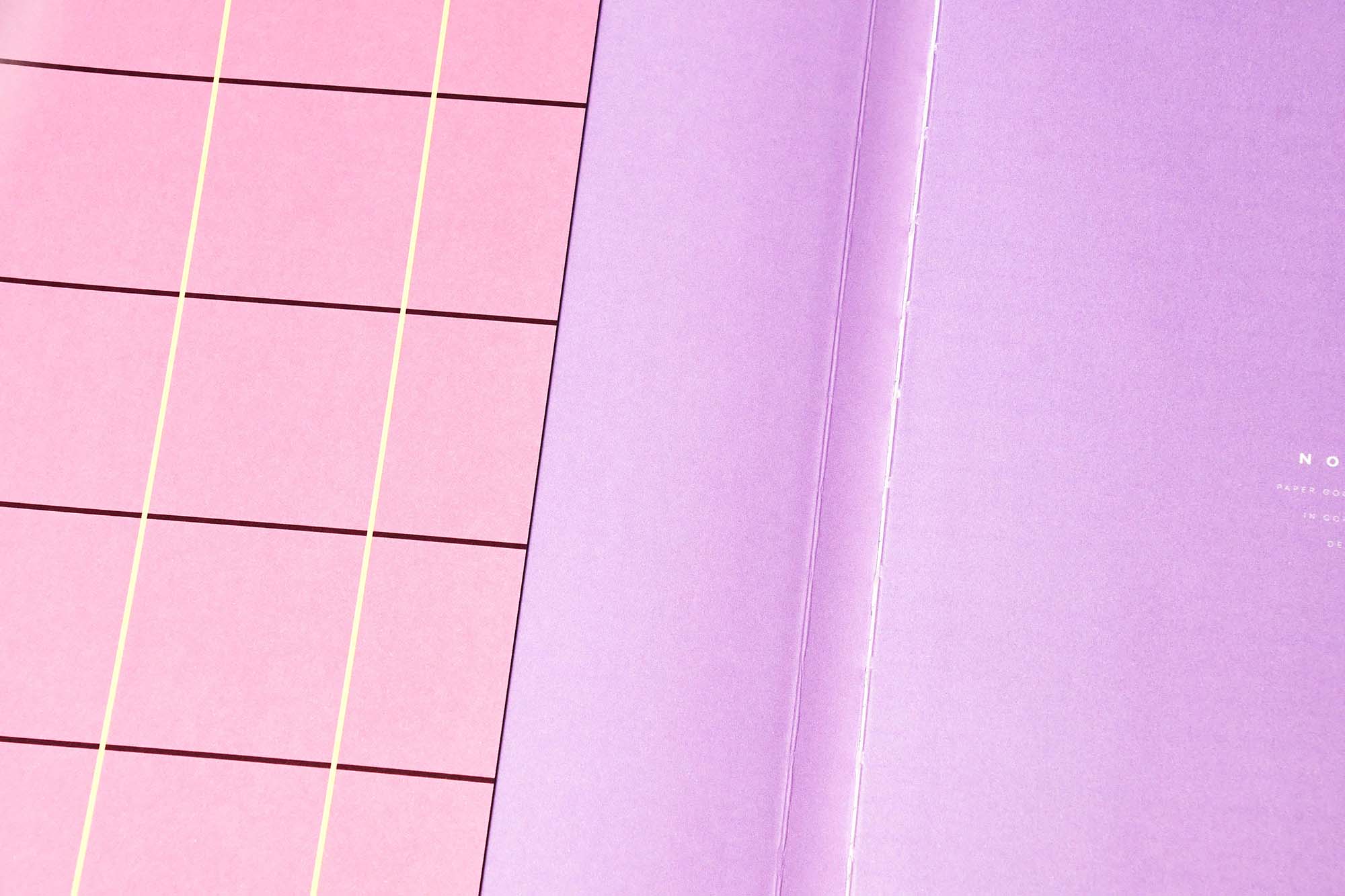 NOTEM UMA Flat Lay Notebook Large Pink Check