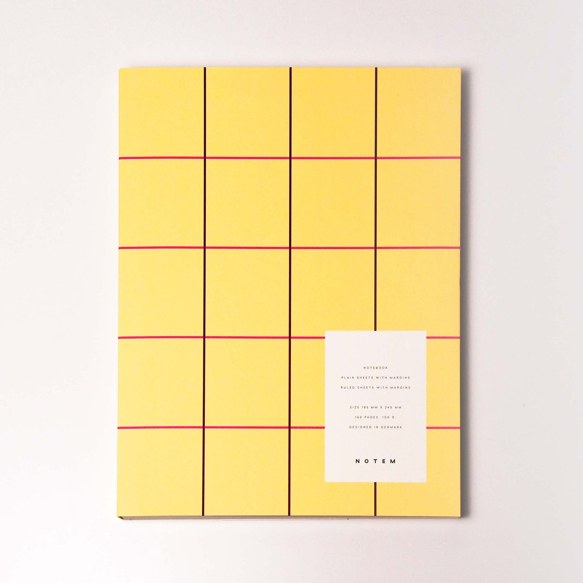 NOTEM UMA Flat Lay Notebook Large Yellow Check