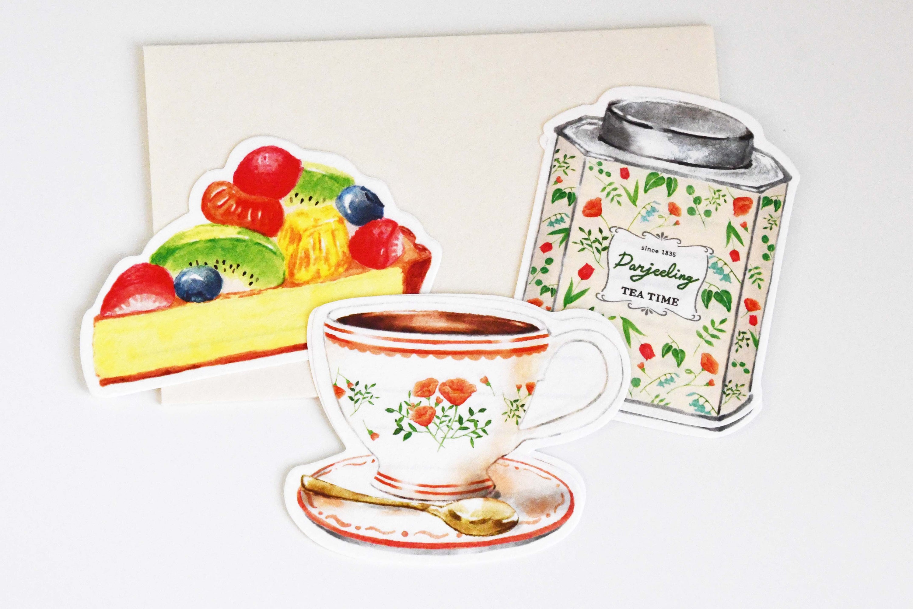 Otome Time Mini Dice Cut Letter Set Darjeeling