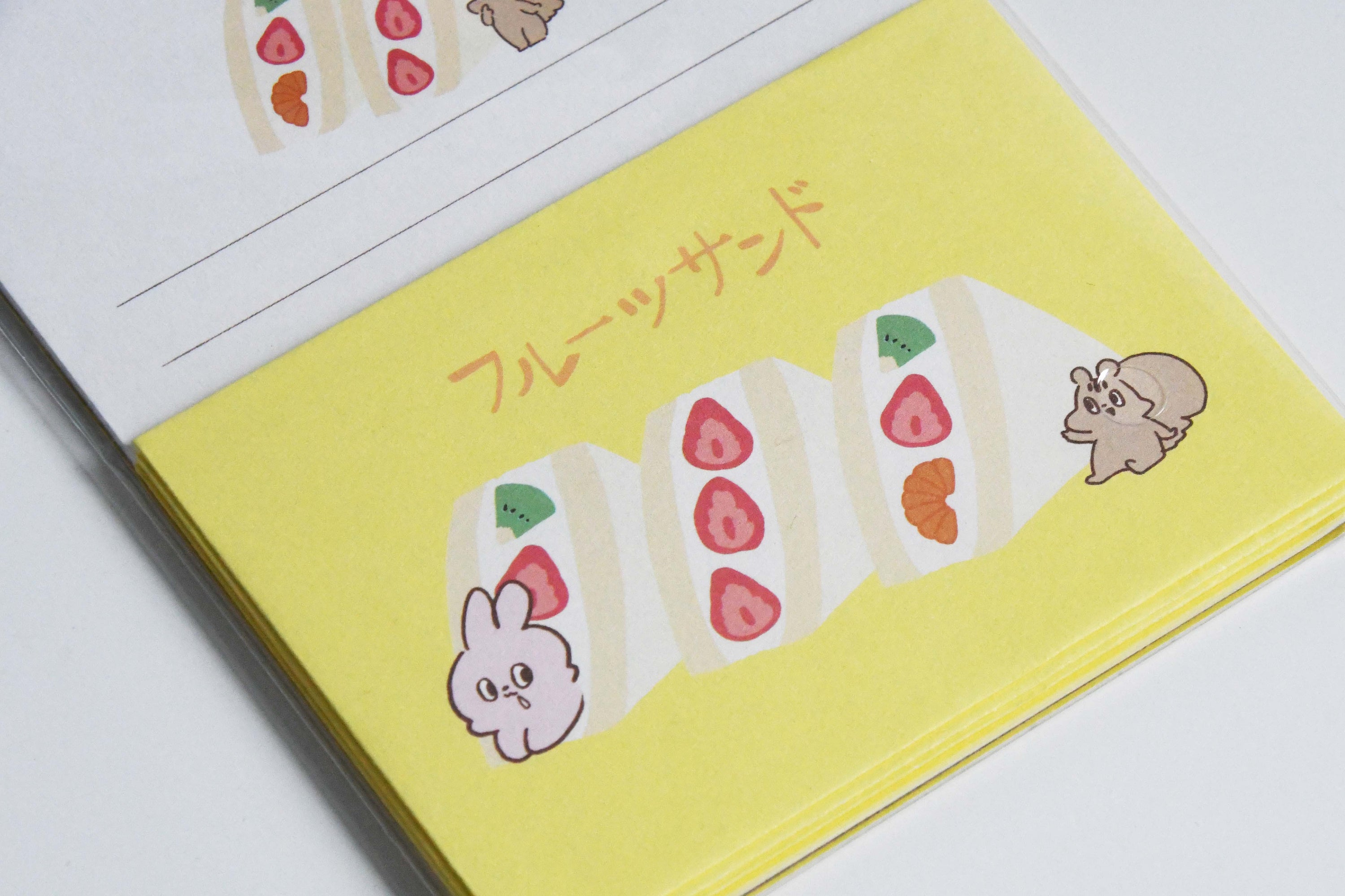 Yummy Mummy Cafe Stationary Series Made in Japan, Mini Letter Set Fruits sand