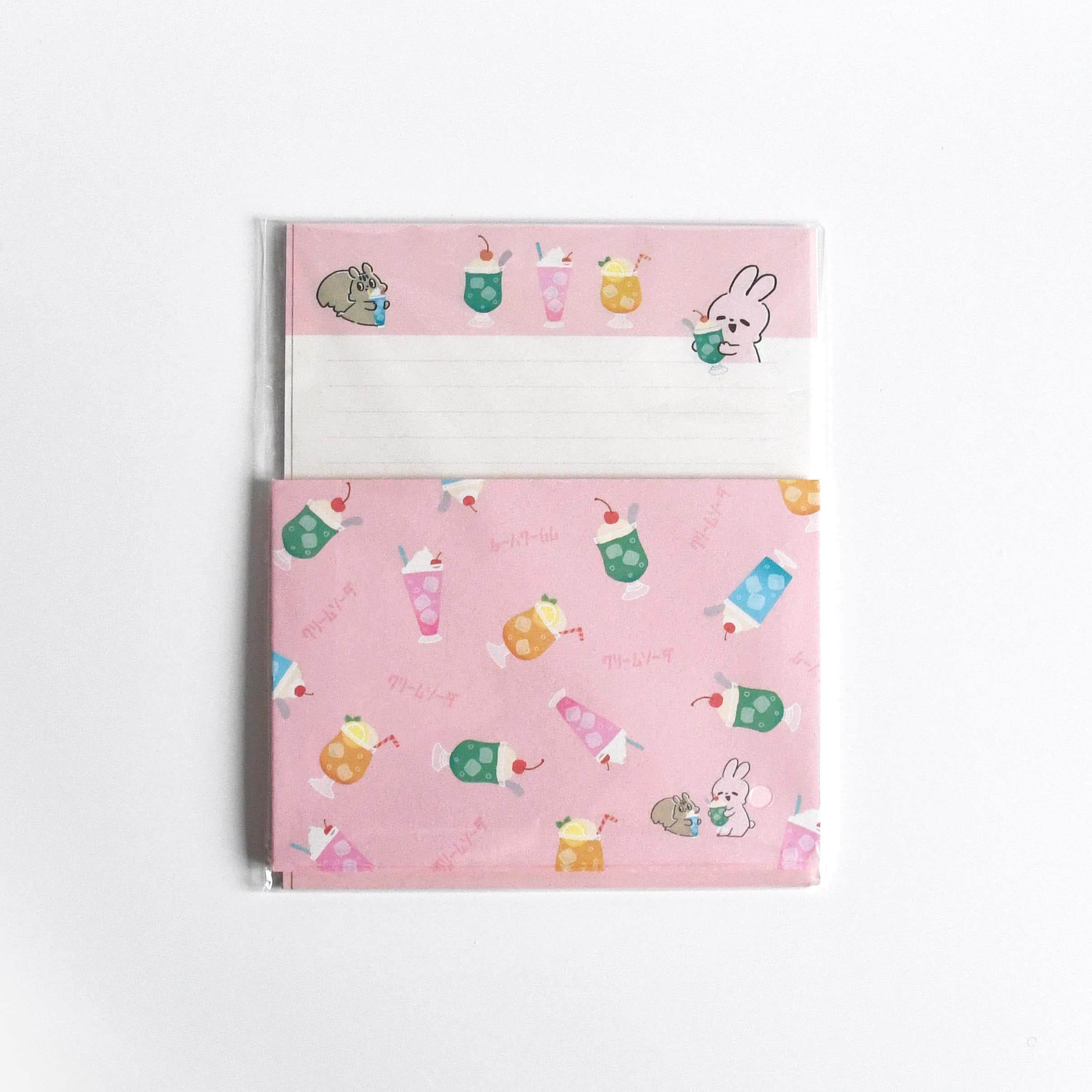 Yummy Mummy Cafe Stationary Series Made in Japan, Letter set Cream Soda