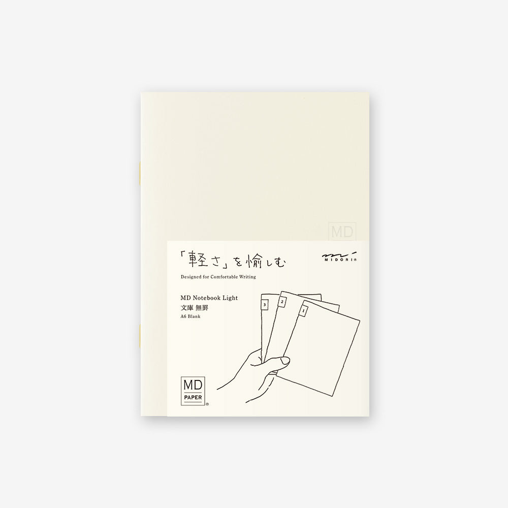 MIDORI MD Notebook A6 Light 3 books set Blank