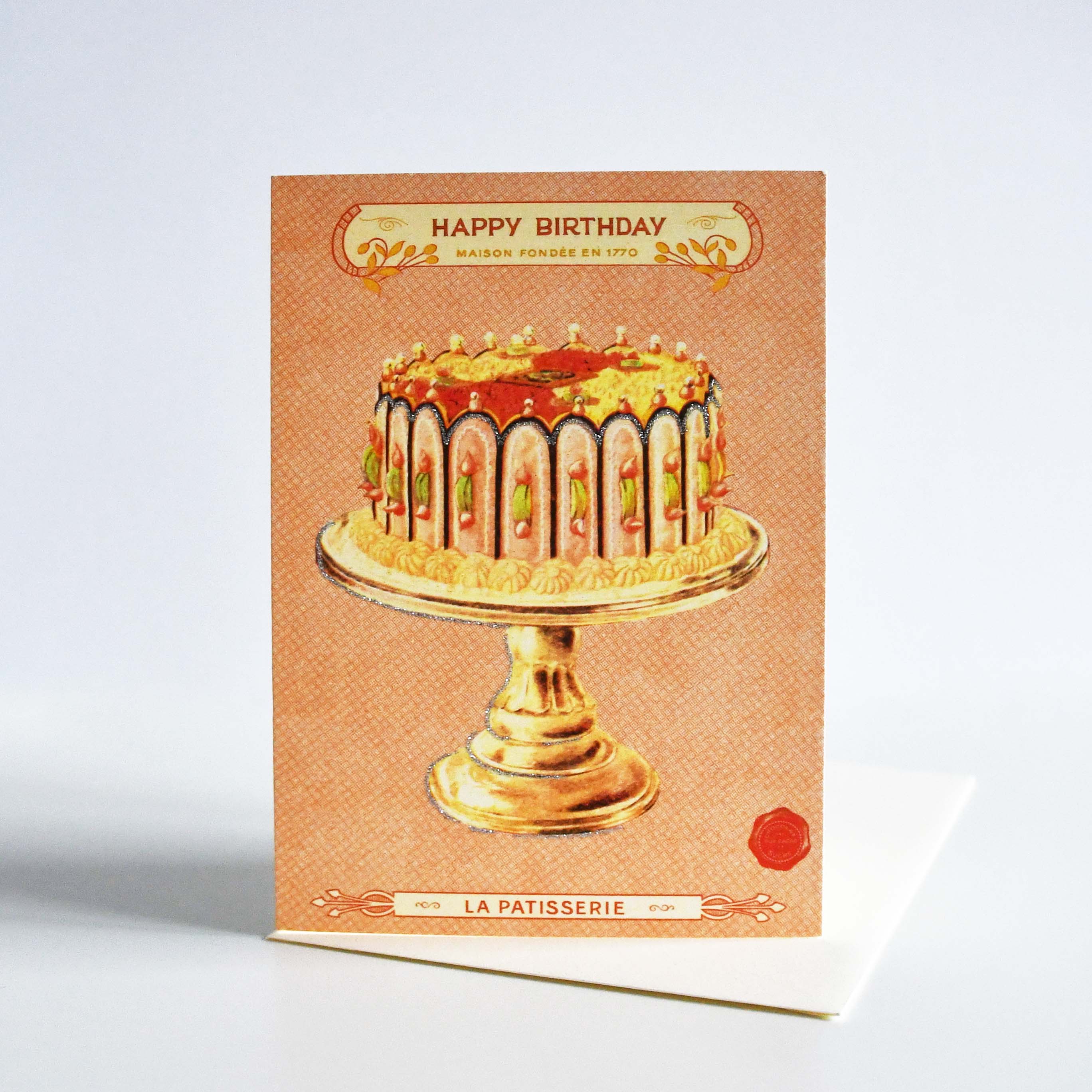 CAVALLINI&Co. Cake Happy Birthday Greeting Card