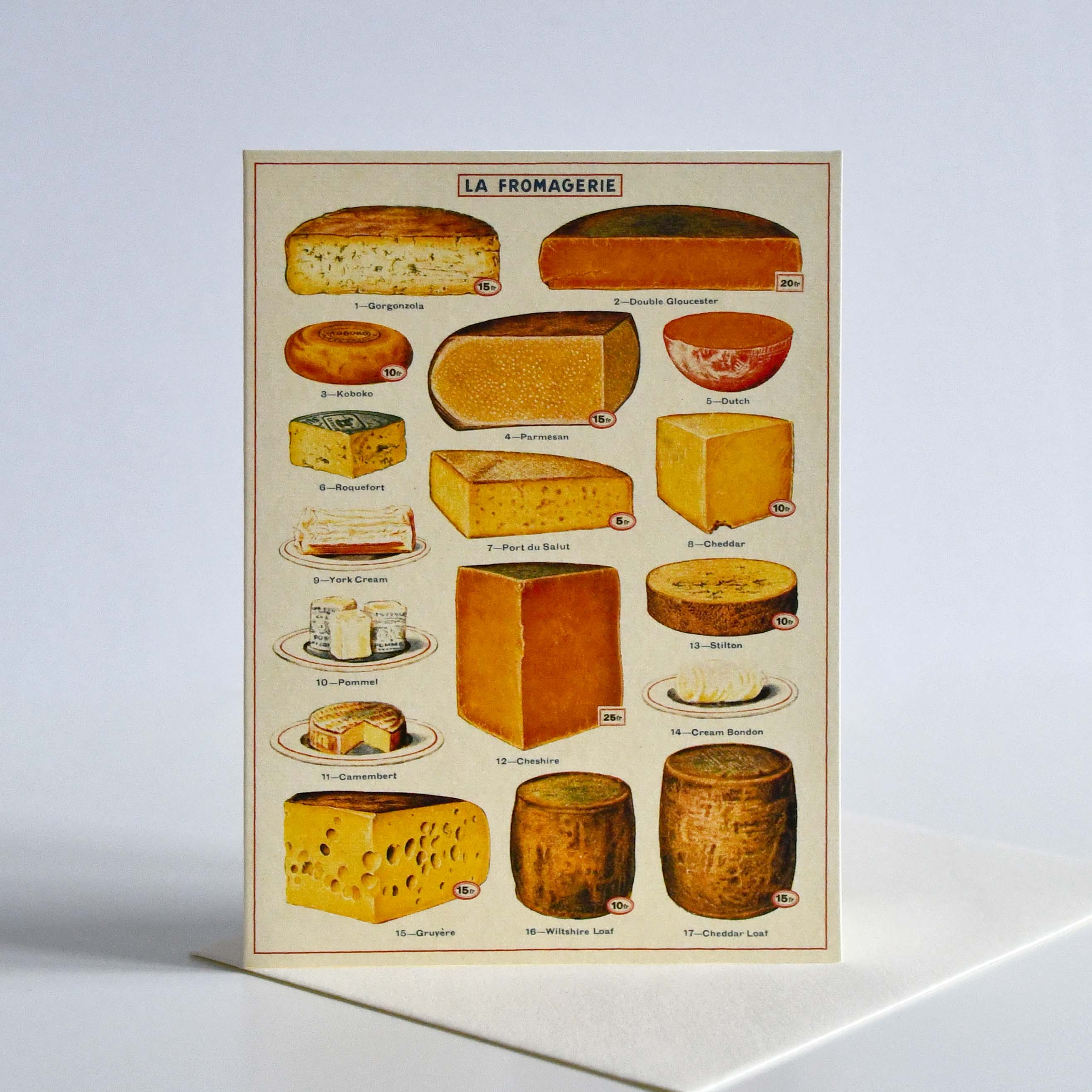 [CAVALLINI&Co.]  LA FROMAGERIE Cheese Greeting Card