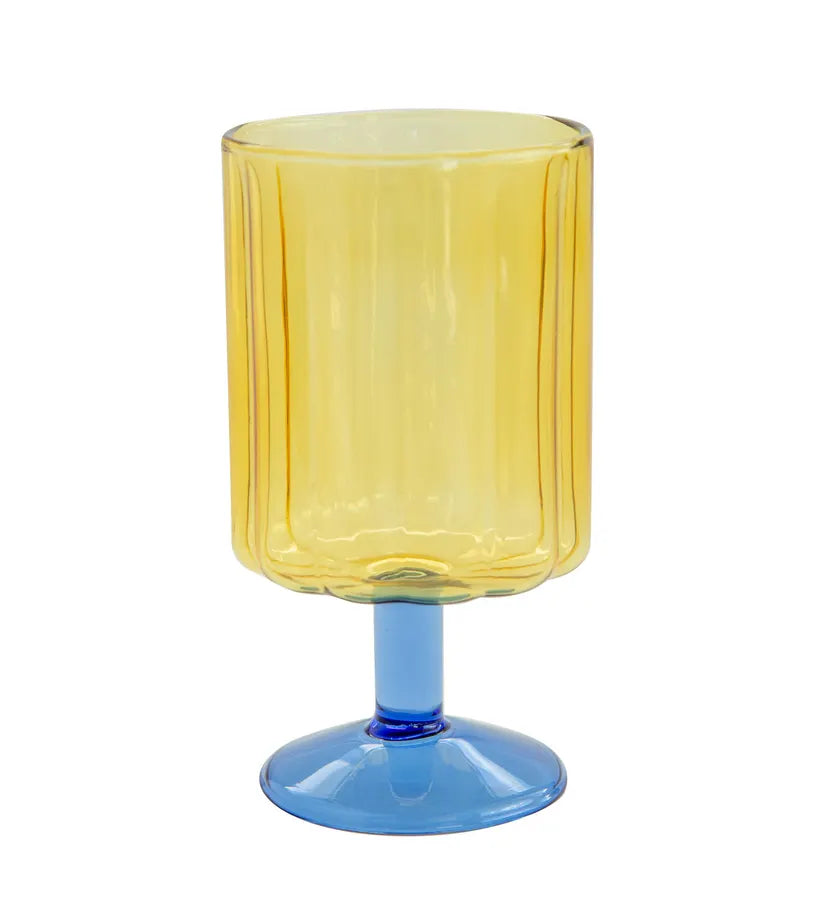 [BISQUE] LA MUSETTE Heat Resistant Goblet Mug - Yellow × Blue