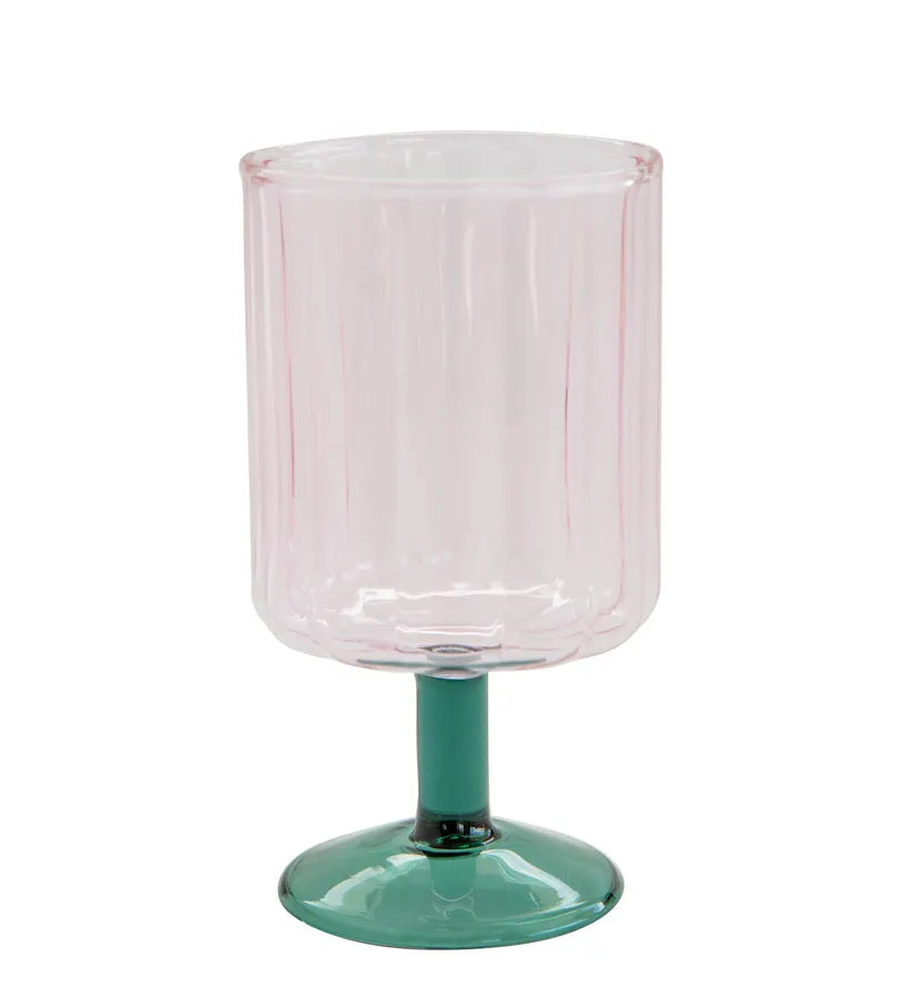 [BISQUE] LA MUSETTE Heat Resistant Goblet Mug - Pink x Dark Green