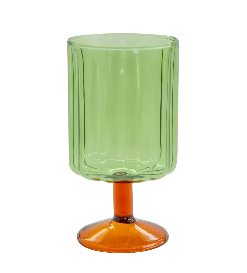 [BISQUE] LA MUSETTE Heat Resistant Goblet Mug - Light Green × Orange