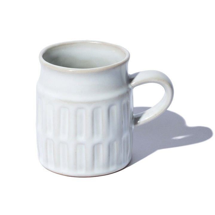[Setoyaki] MOLD MUG L VERTICAL - White