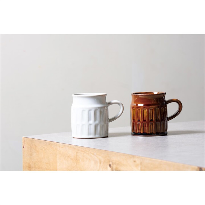 [Setoyaki] MOLD MUG L VERTICAL - White