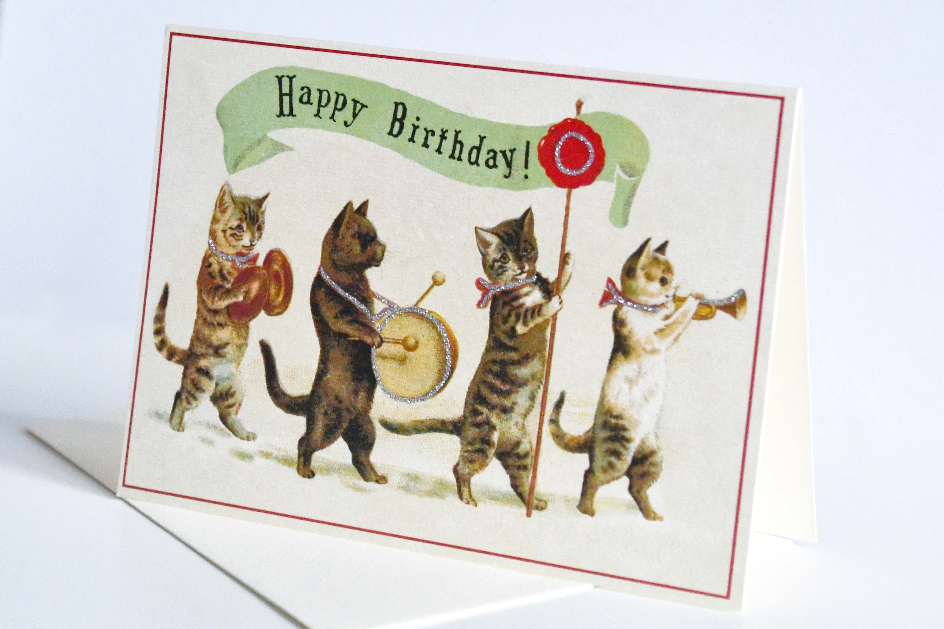 CAVALLINI&Co. Cat Parade Happy Birthday Greeting Card