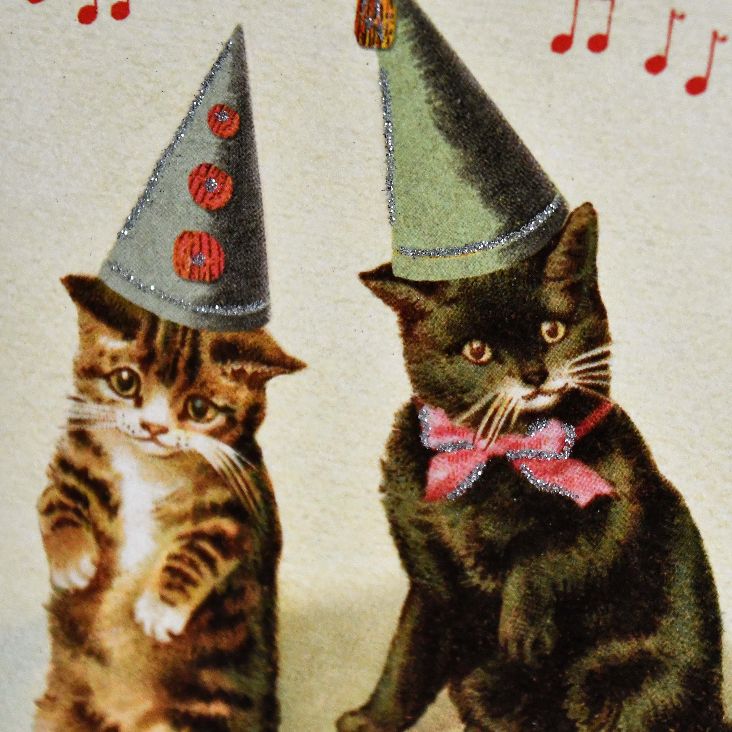 CAVALLINI&Co. Cat Party Happy Birthday Greeting Card