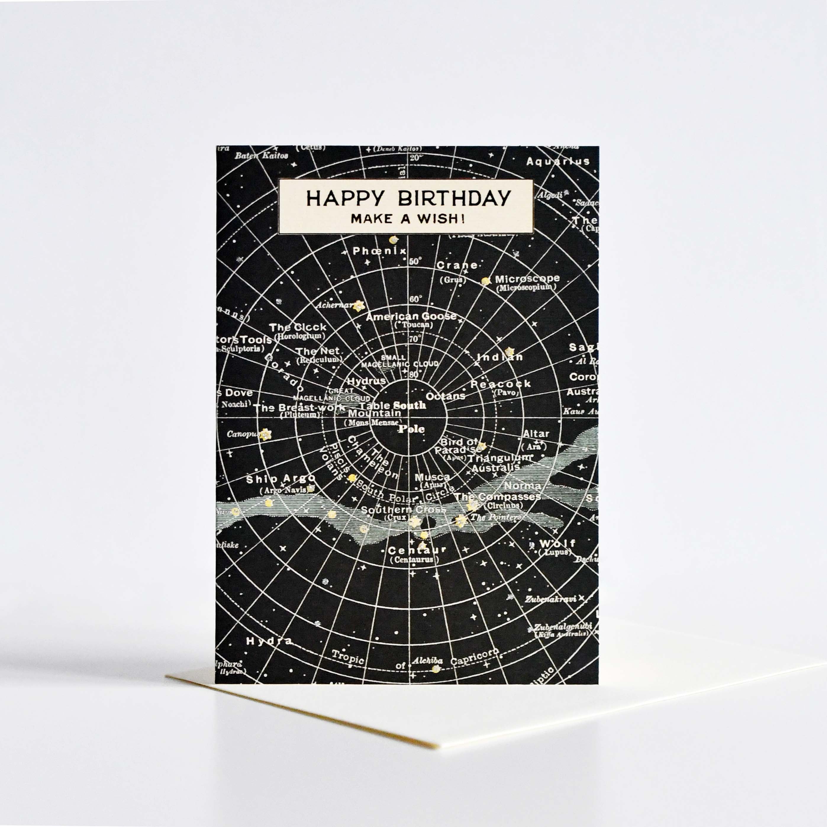 CAVALLINI&Co. Astronomy Happy Birthday Greeting Card