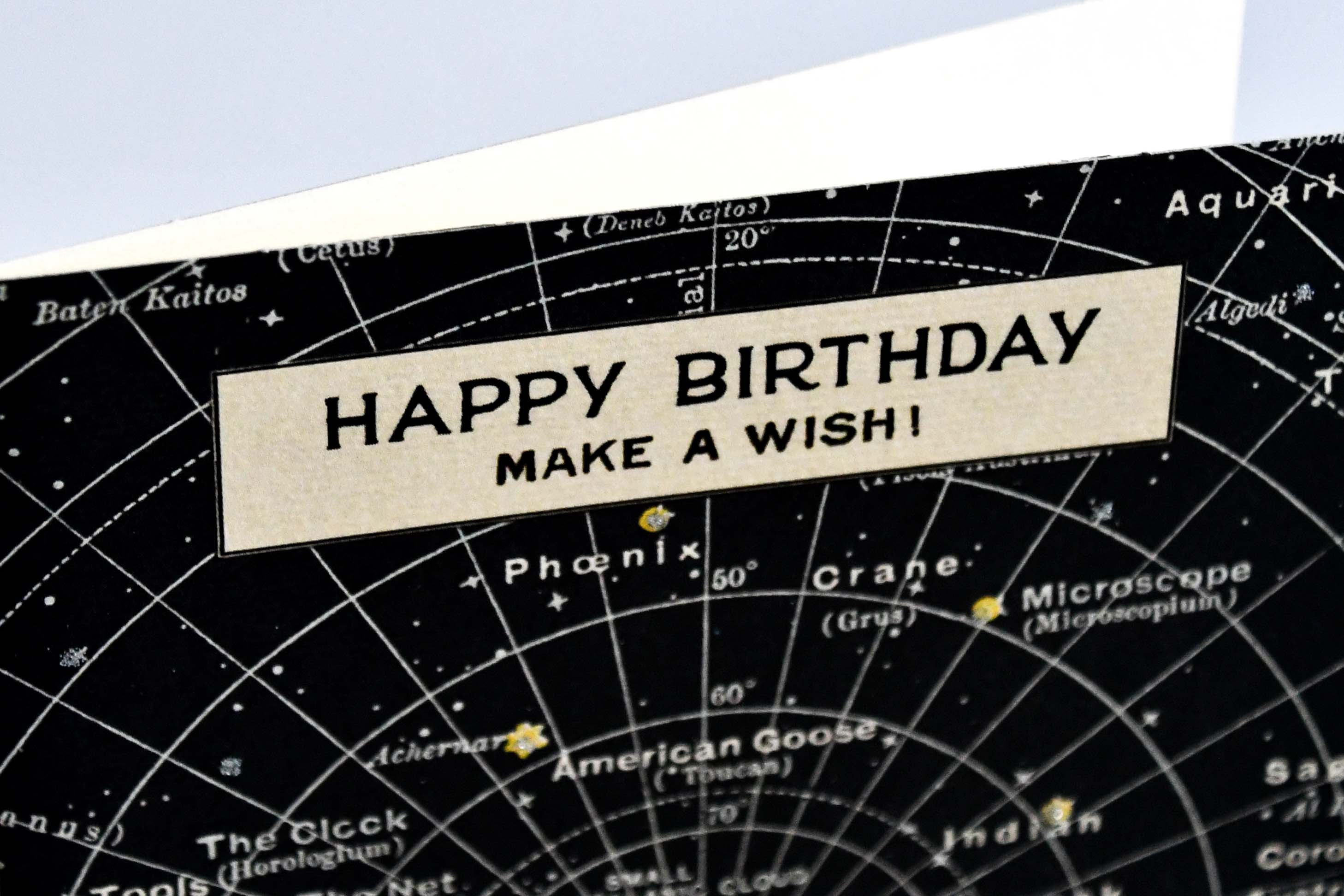 CAVALLINI&Co. Astronomy Happy Birthday Greeting Card