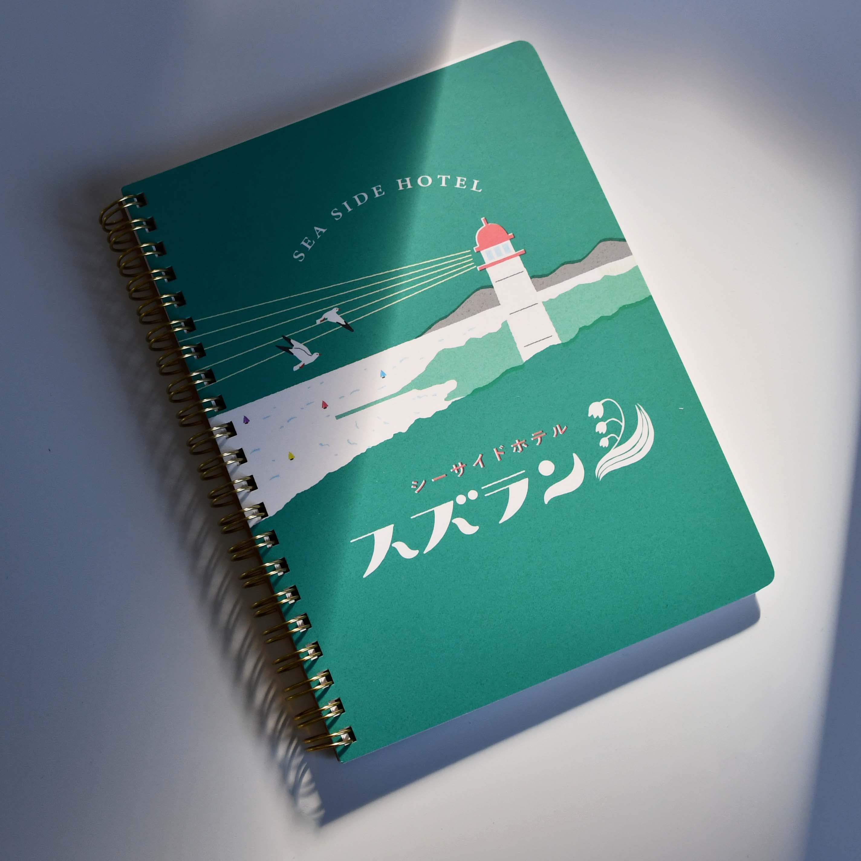 Retronome Japan Retro Hotel Design "Sea Side Hotel Suzuran" B6 Ring Note book