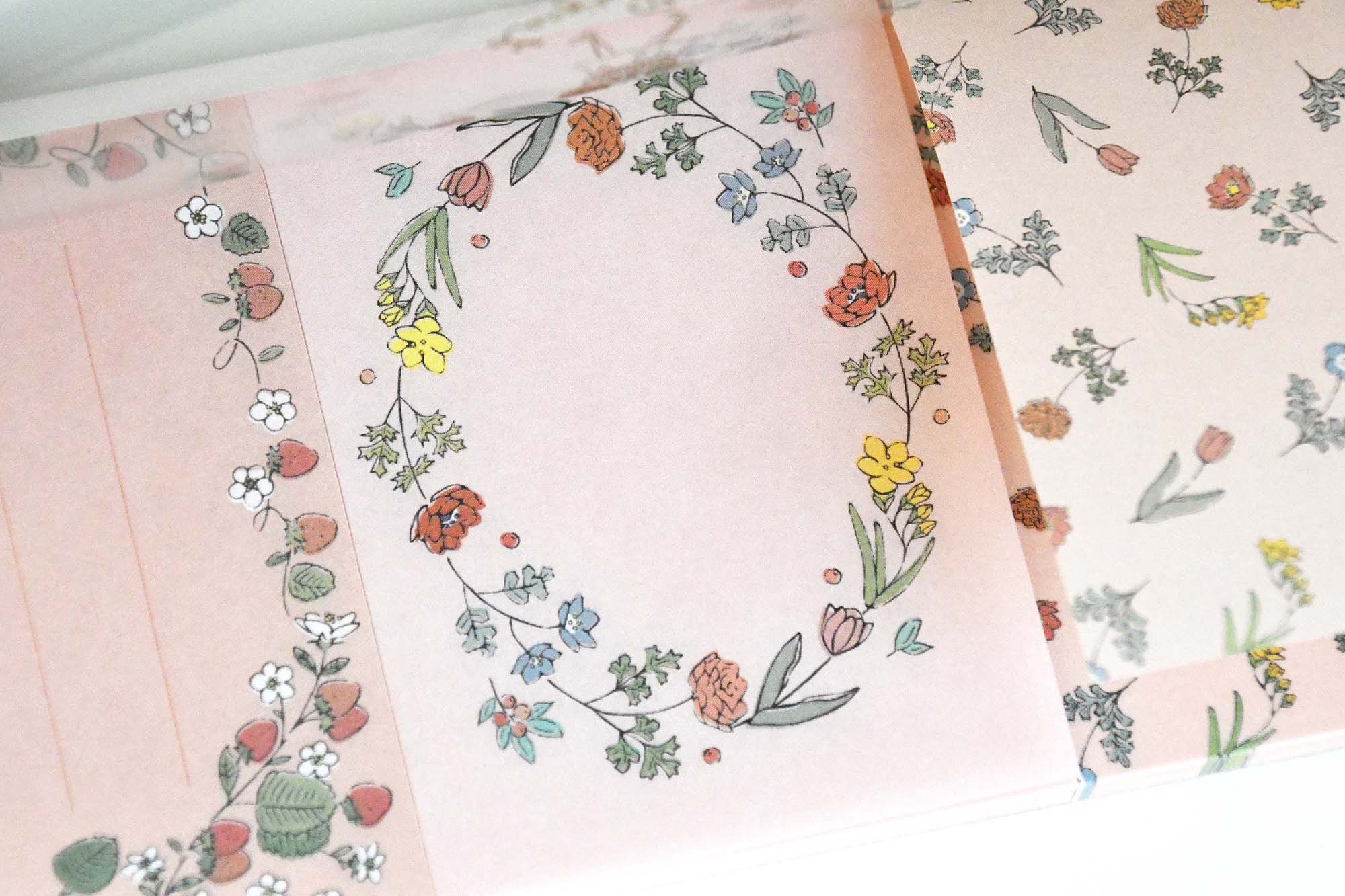 Lucy's Basket Tulip Pink 3 separated Memo book
