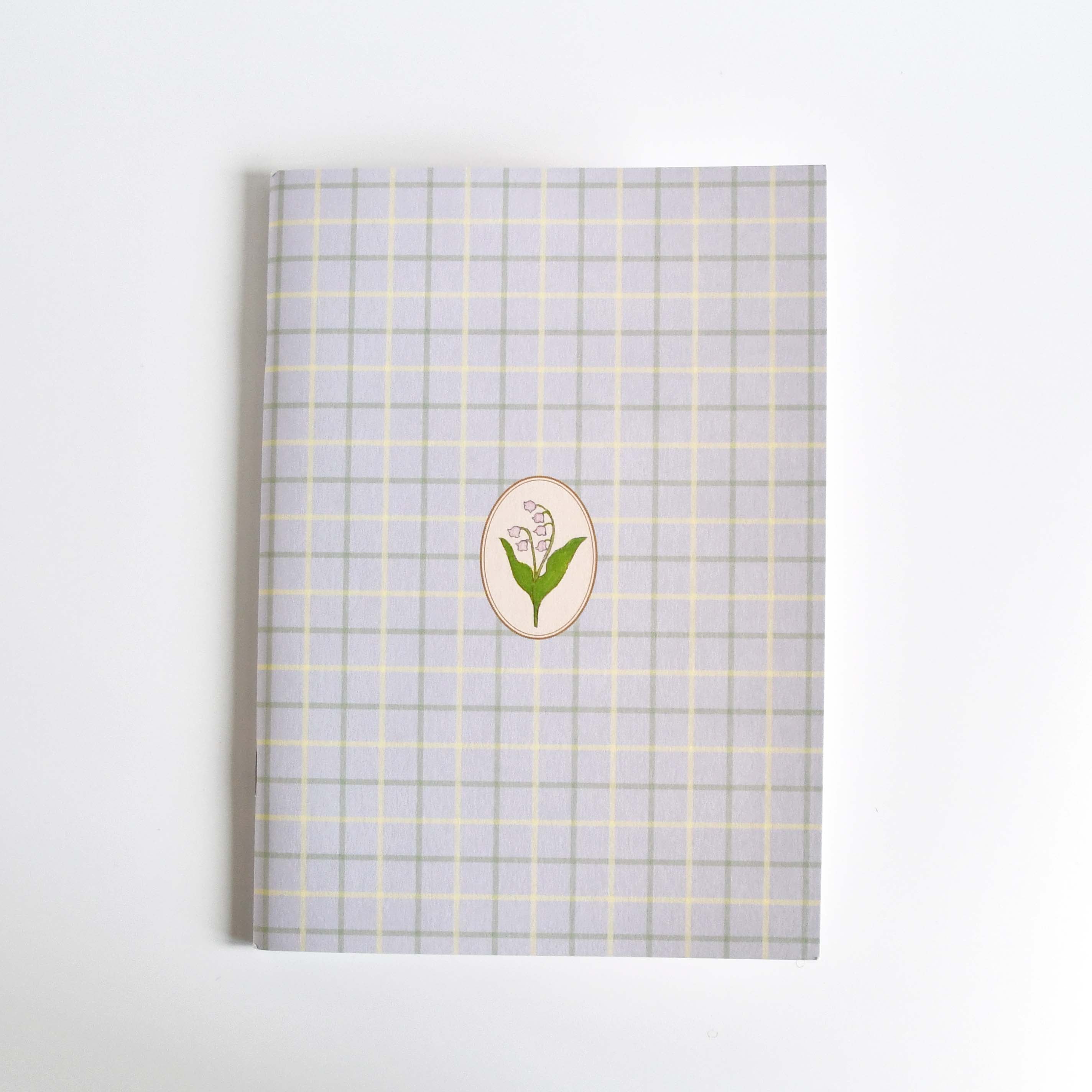 DOUBLE FACED BOOK Flower Check Patterns A5 Lined Note book