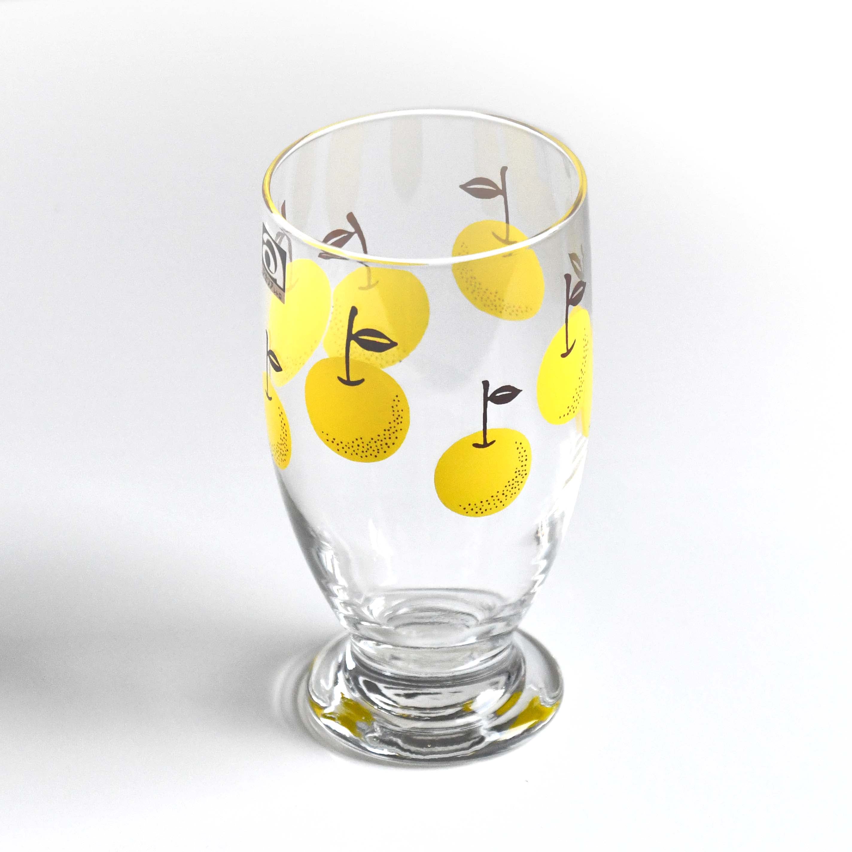 Aderia Retro Glass with stand glassware, Japanese retro illustration and high-quality design