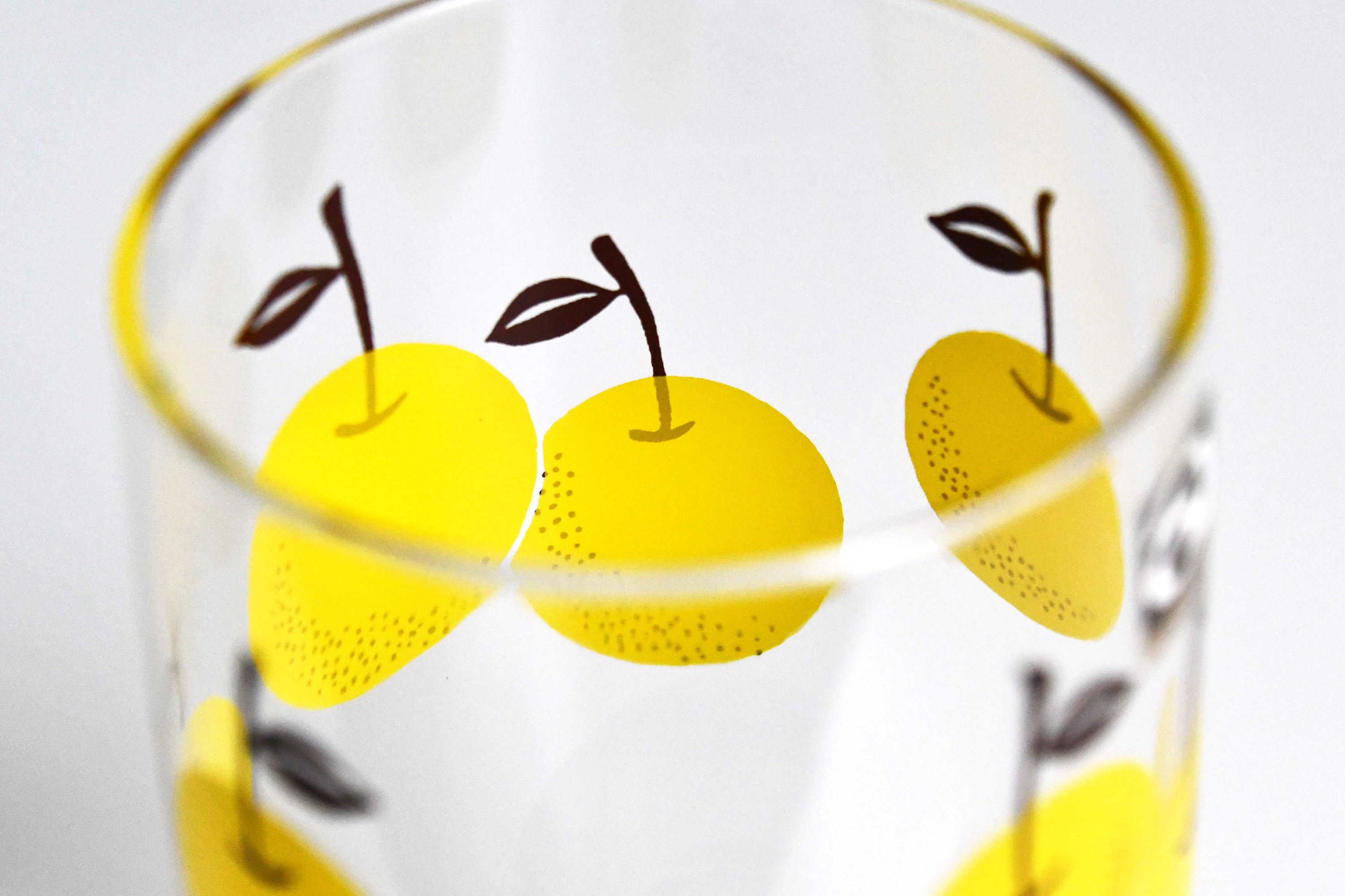 Aderia Retro Glass with stand glassware, Japanese retro illustration and high-quality design