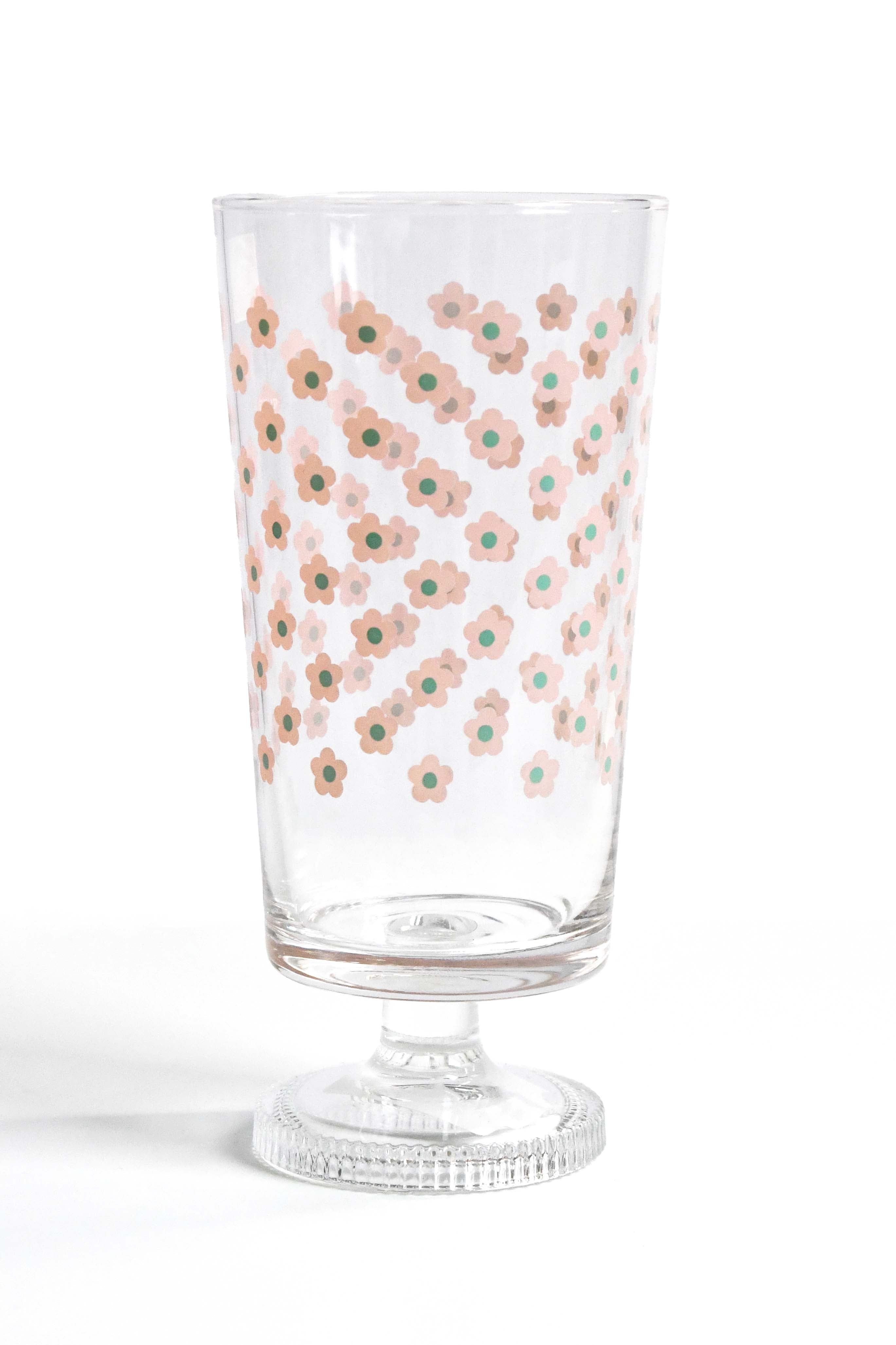 Aderia Retro Cup with leg glassware, Japanese retro illustration and high-quality design