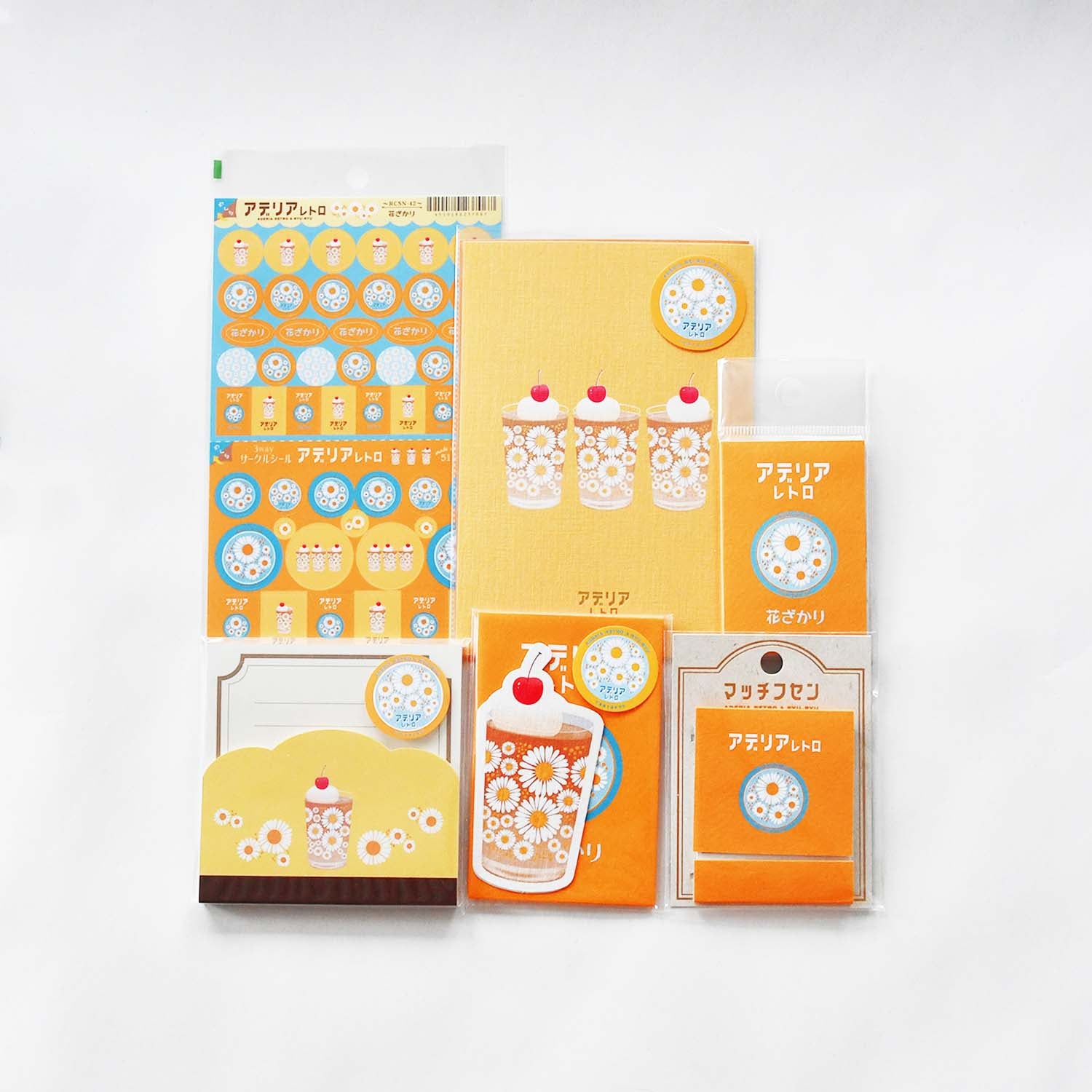  ADERIA RETRO Stationery Set B - Full of Flowers - Hanazakari