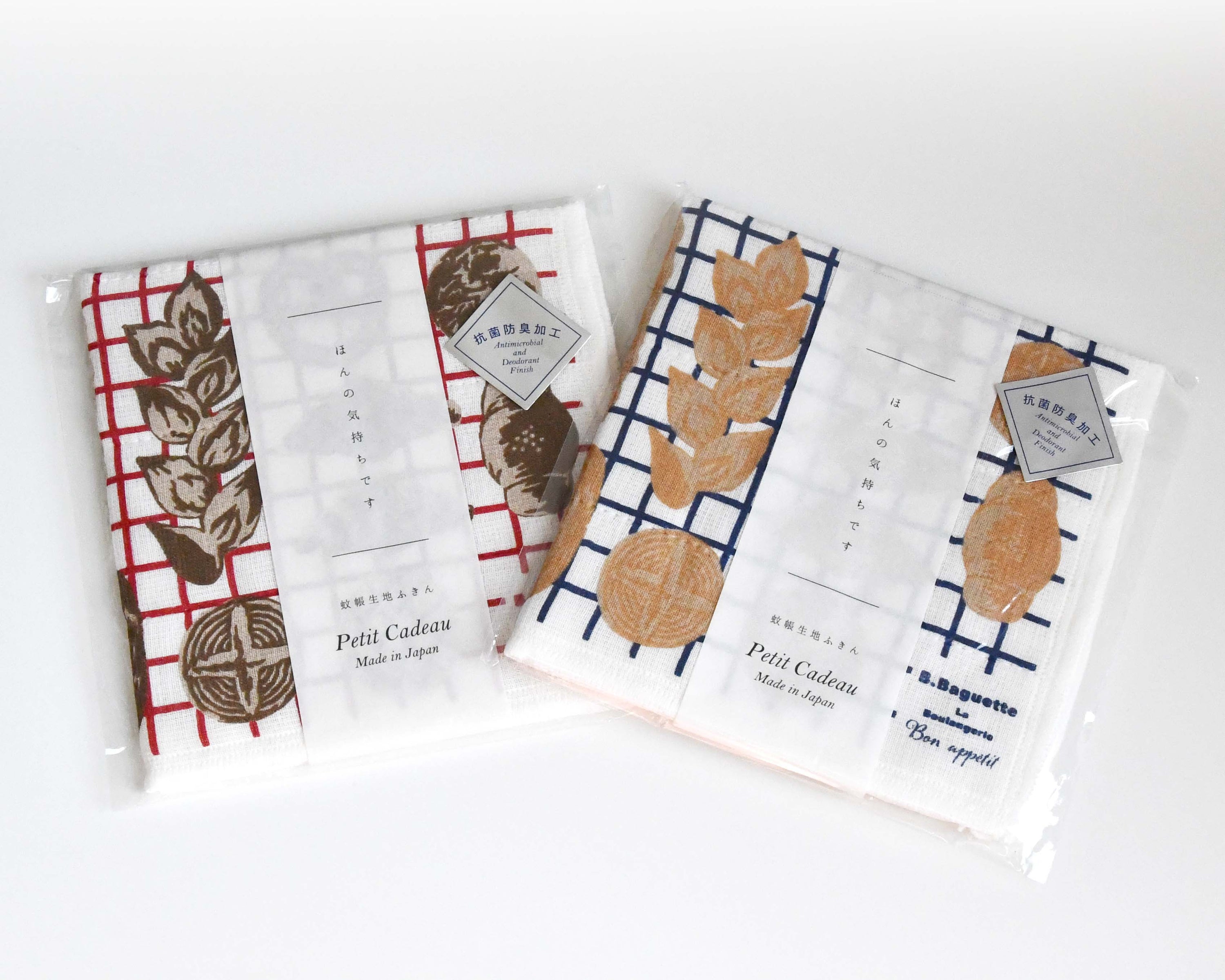 B.Baguette Petit Cadeau Bakery Cotton Napkin Cloth, Made in Japan, Antimicrobial and deodorant finish