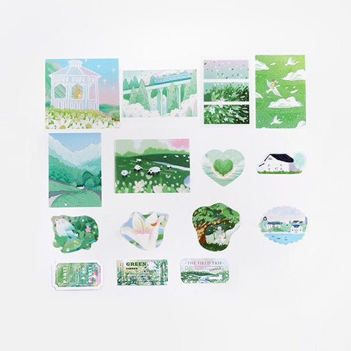 [BGM] Fantasy Trip Flake Masking Sticker - Green yard