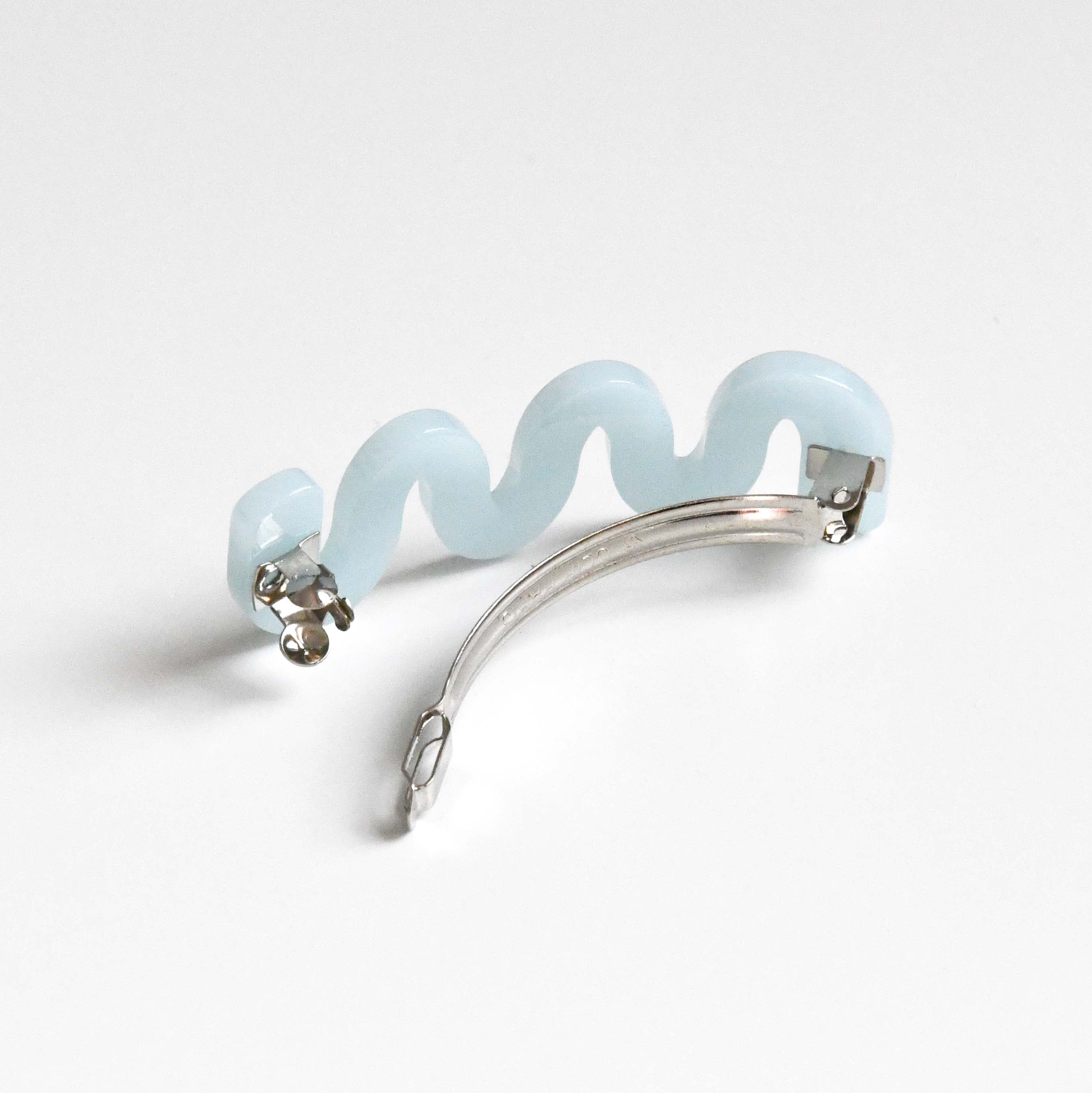 bibmilk Wave Hair barrette Blue, Korean fashion