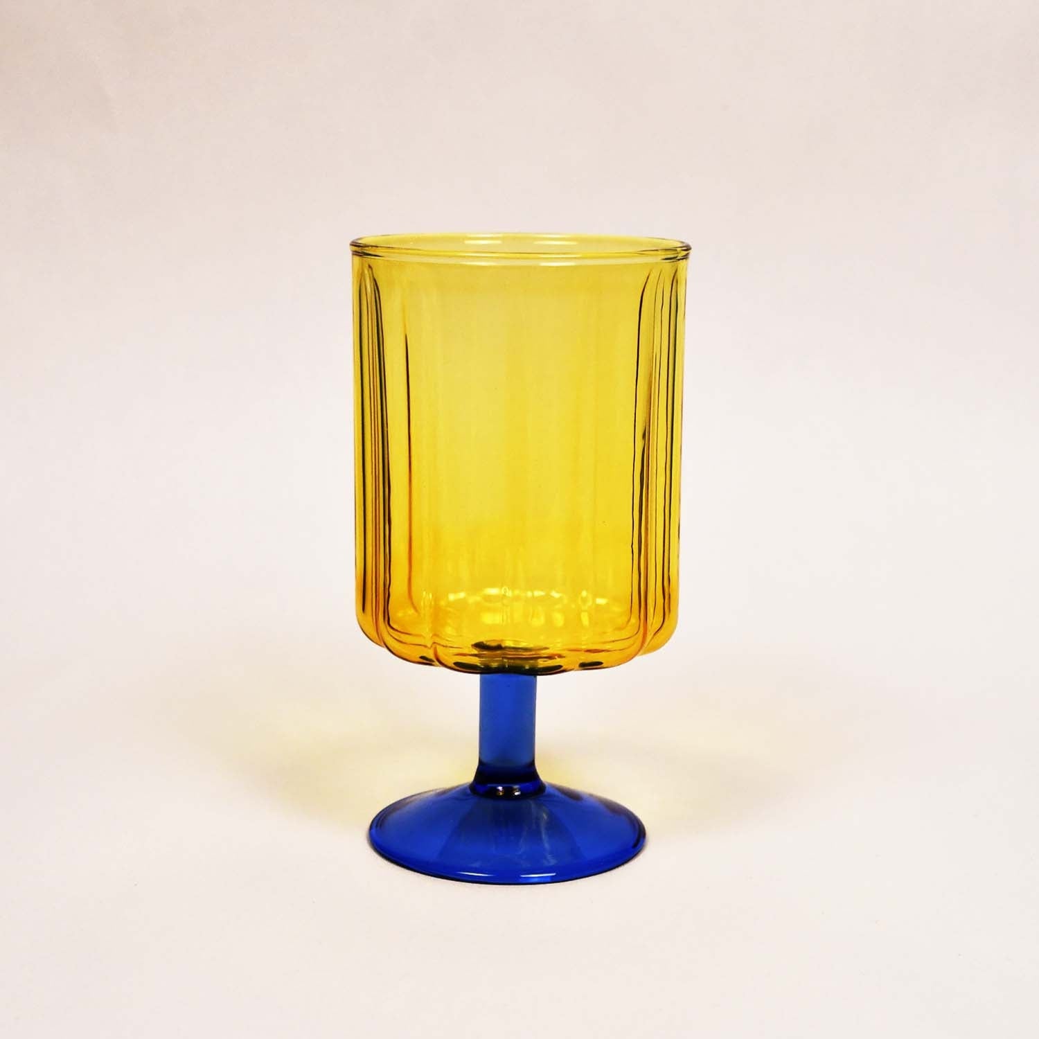 [BISQUE] LA MUSETTE Heat Resistant Goblet Mug - Yellow × Blue