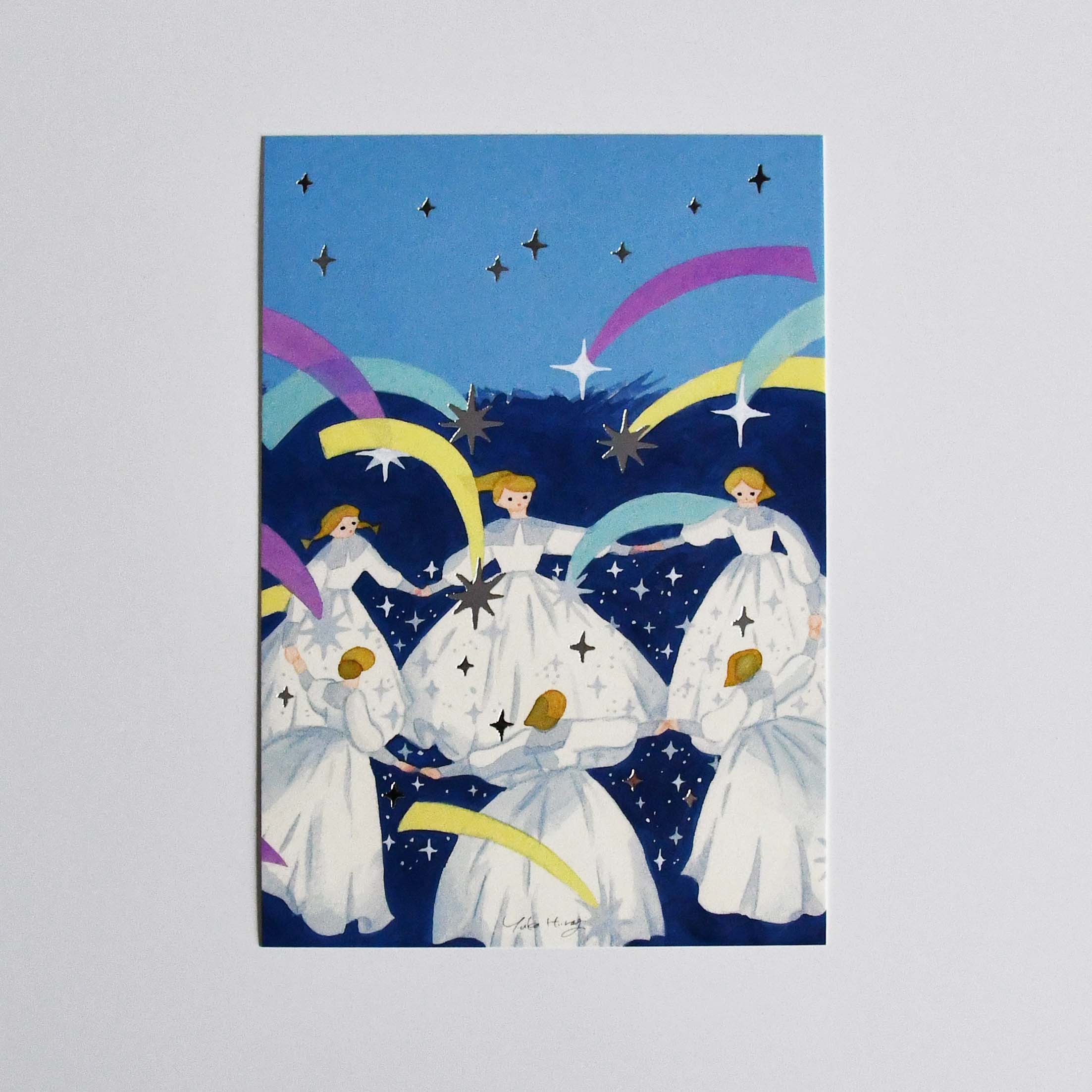 Yuka Hiragi Japanese illustrator Postcard Collecting star