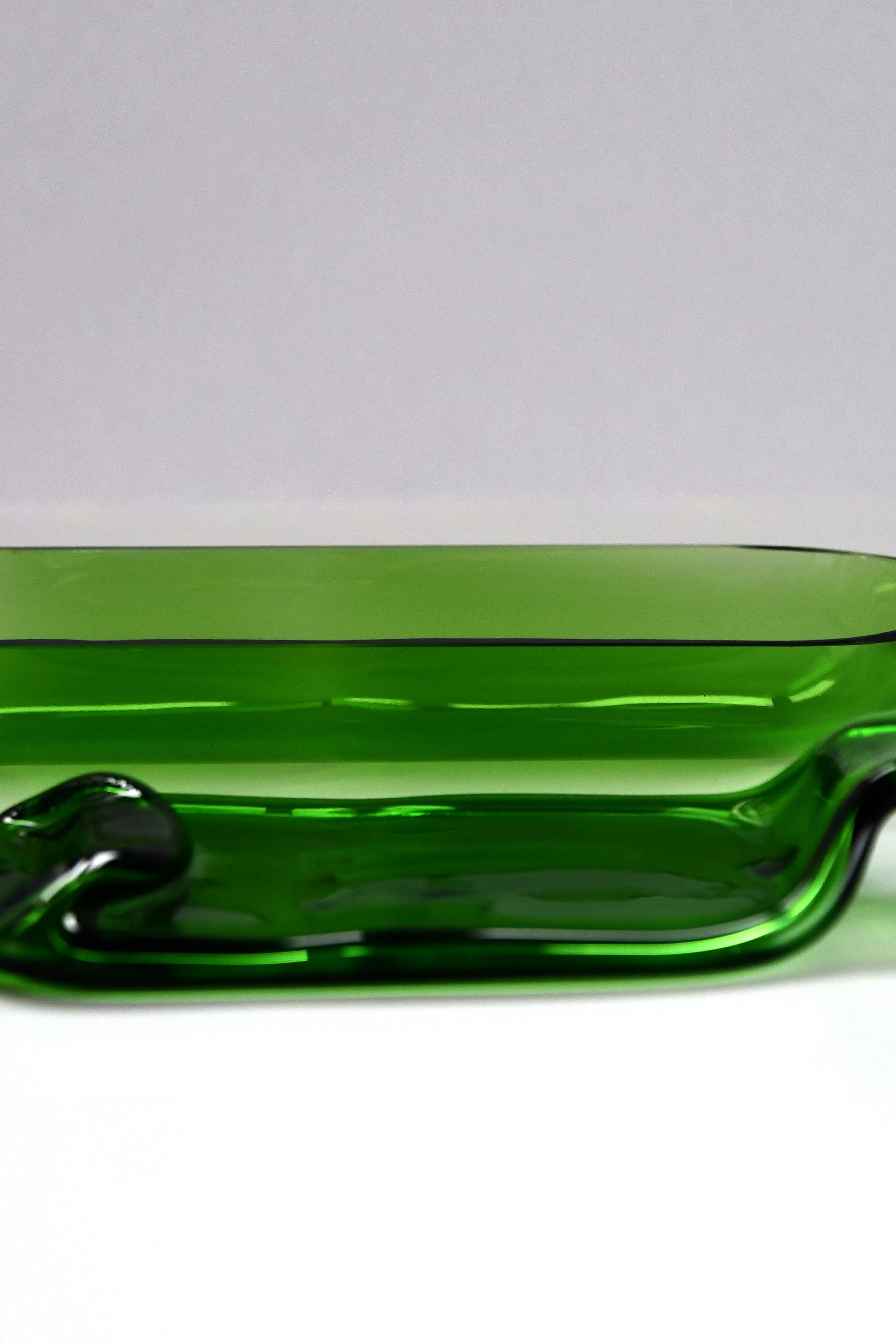 funew Japanese Sustainable Upcycle Wine Glass Tray, Green Modern M, Glassware