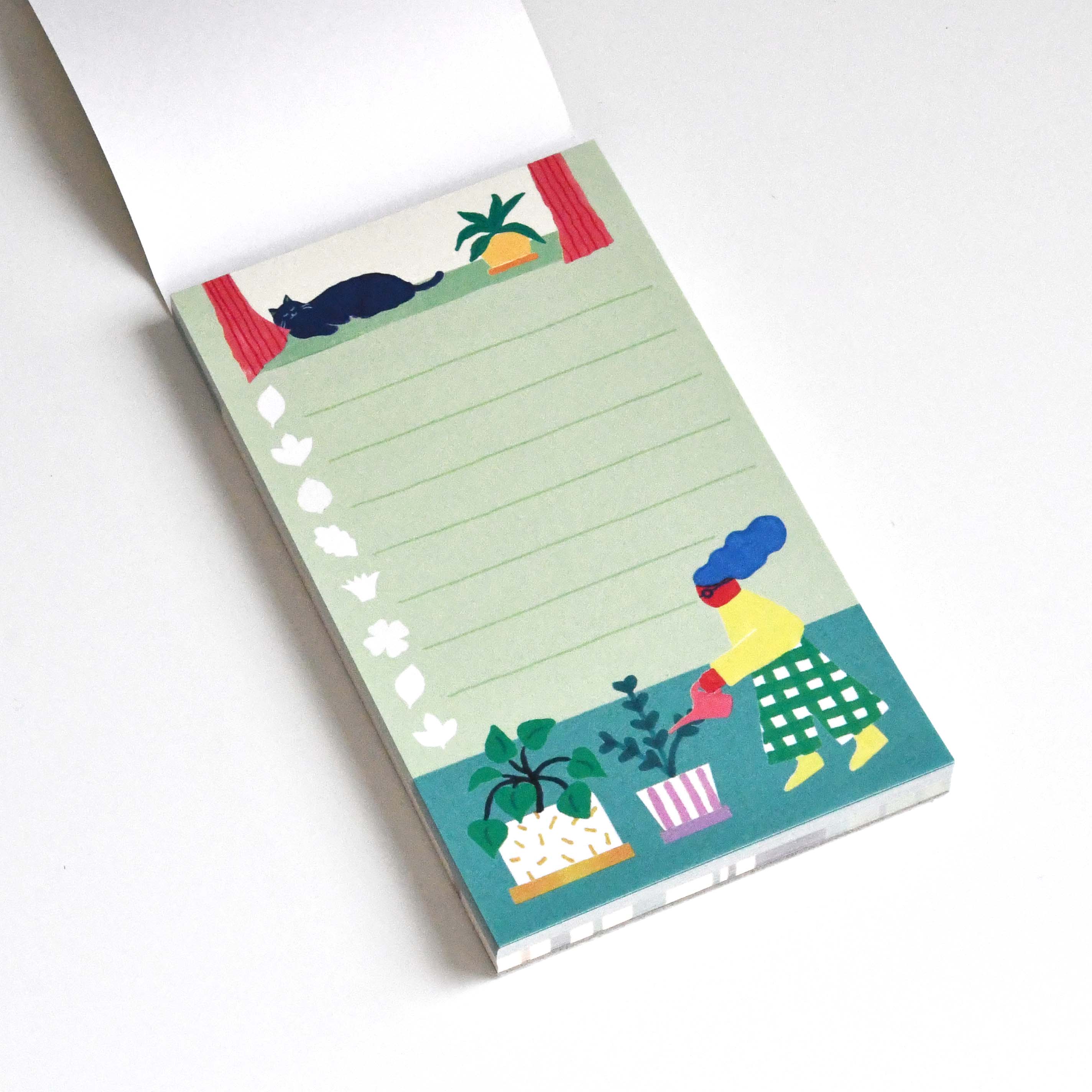 Iroha publication PALETTE Series THINGS TO DO Memo Notebook Relax green, Japanese cute character illustration