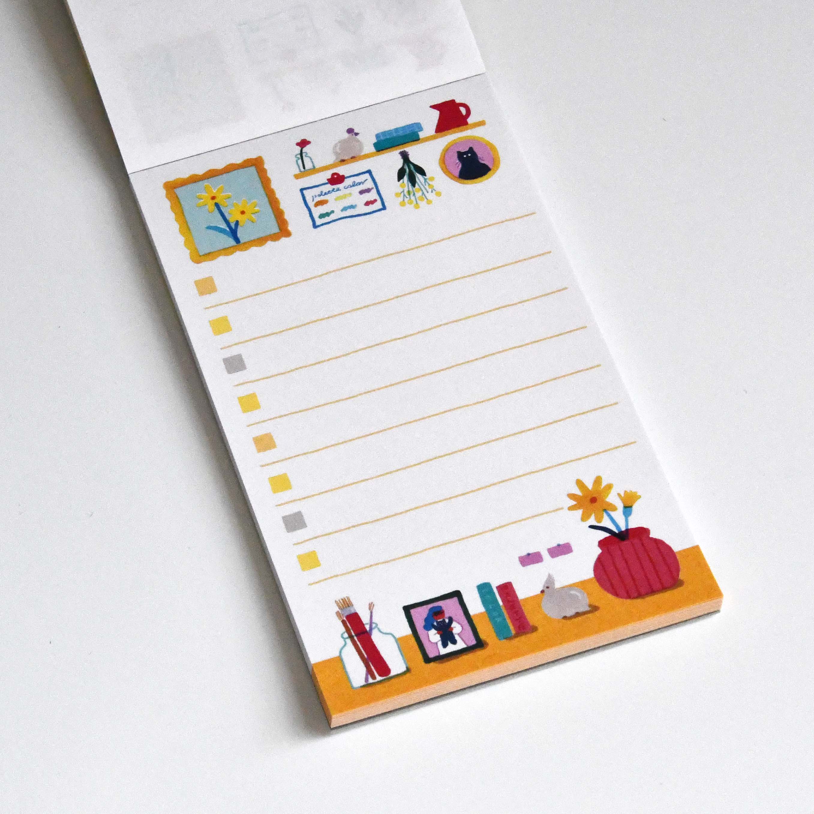 Iroha publication PALETTE Series THINGS TO DO Memo Notebook Creative yellow, Japanese cute character illustration