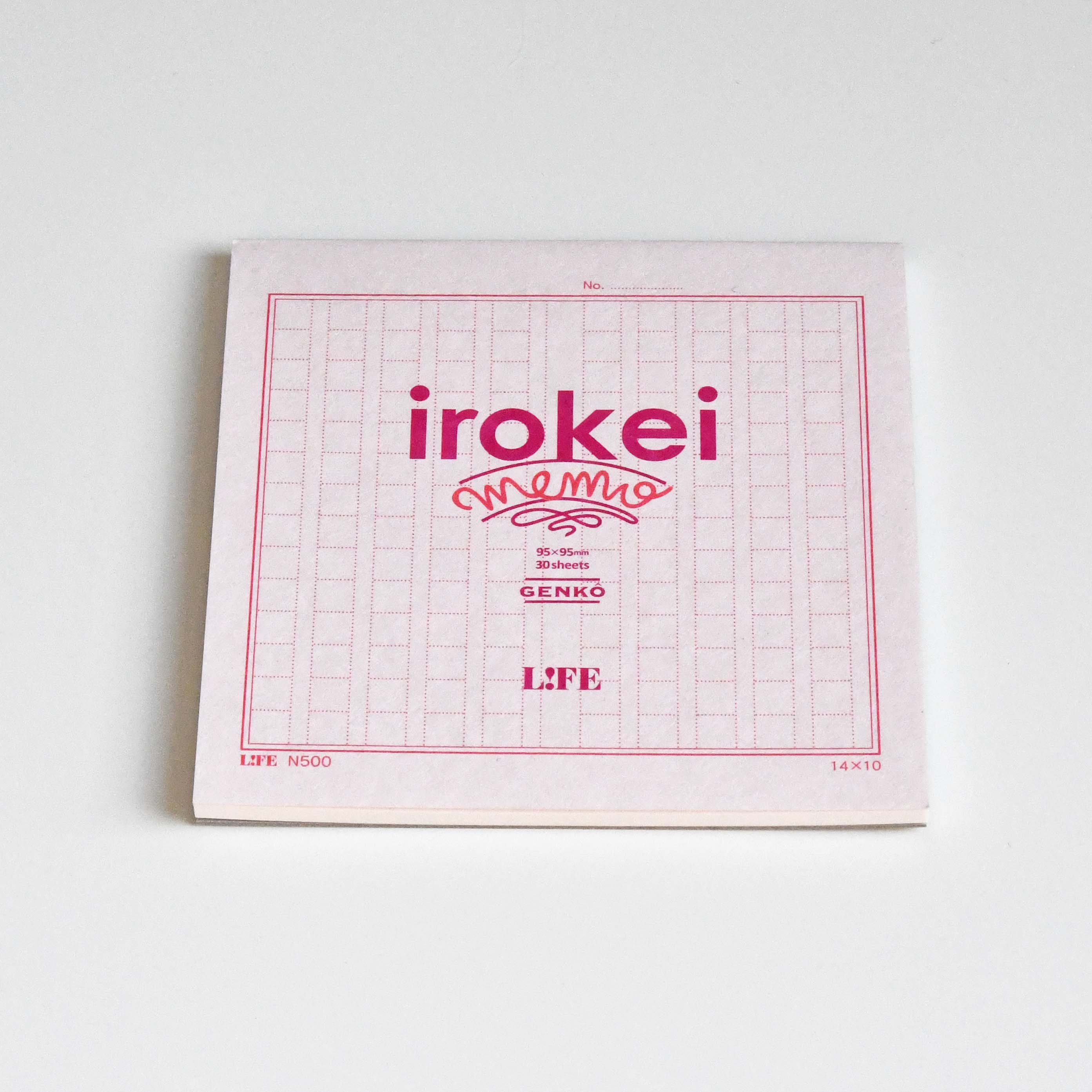 LIFE Irokei Japanese style Memo Notebook Pink Grid