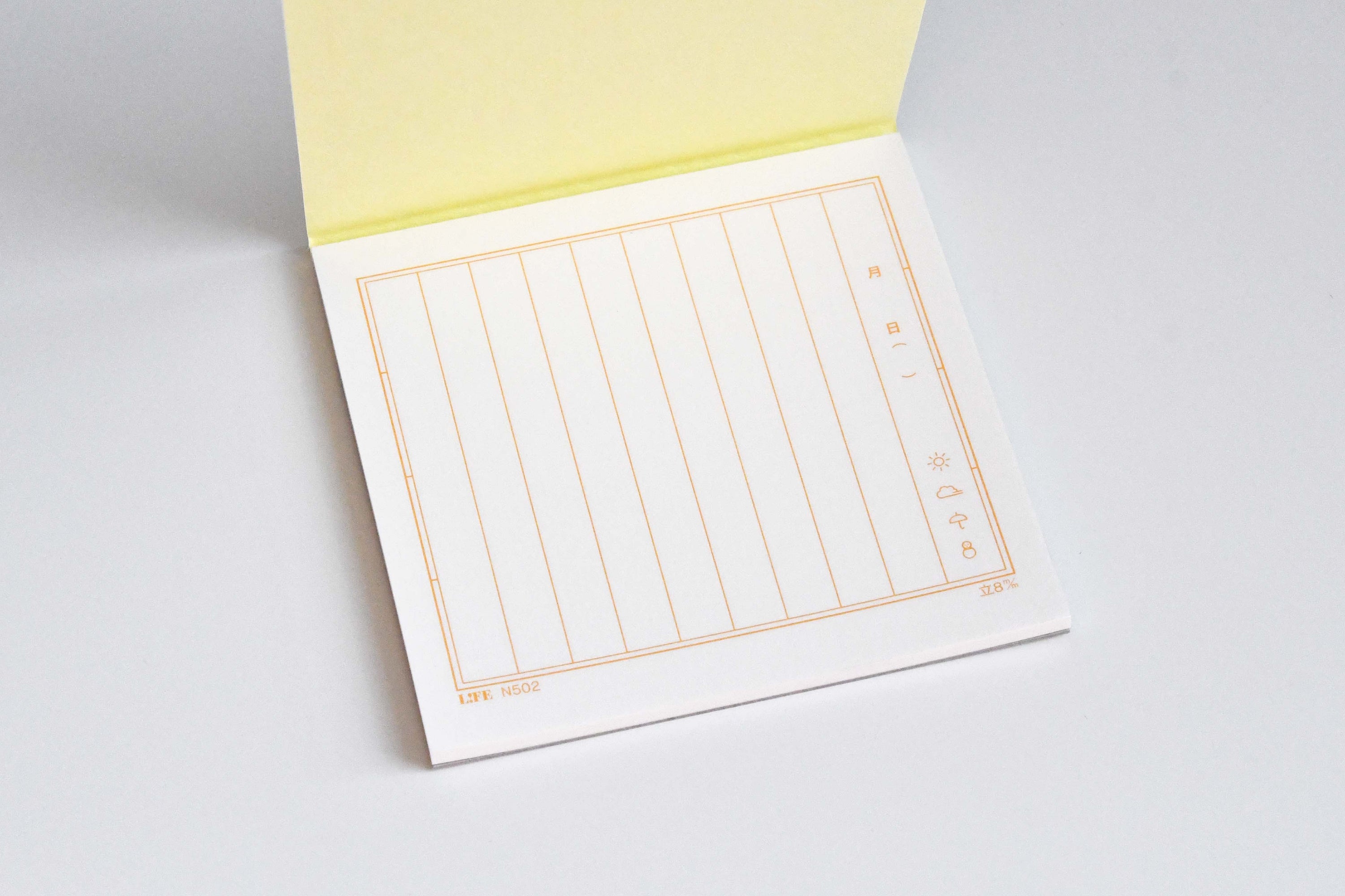 LIFE Irokei Japanese style Memo Notebook Yellow lined